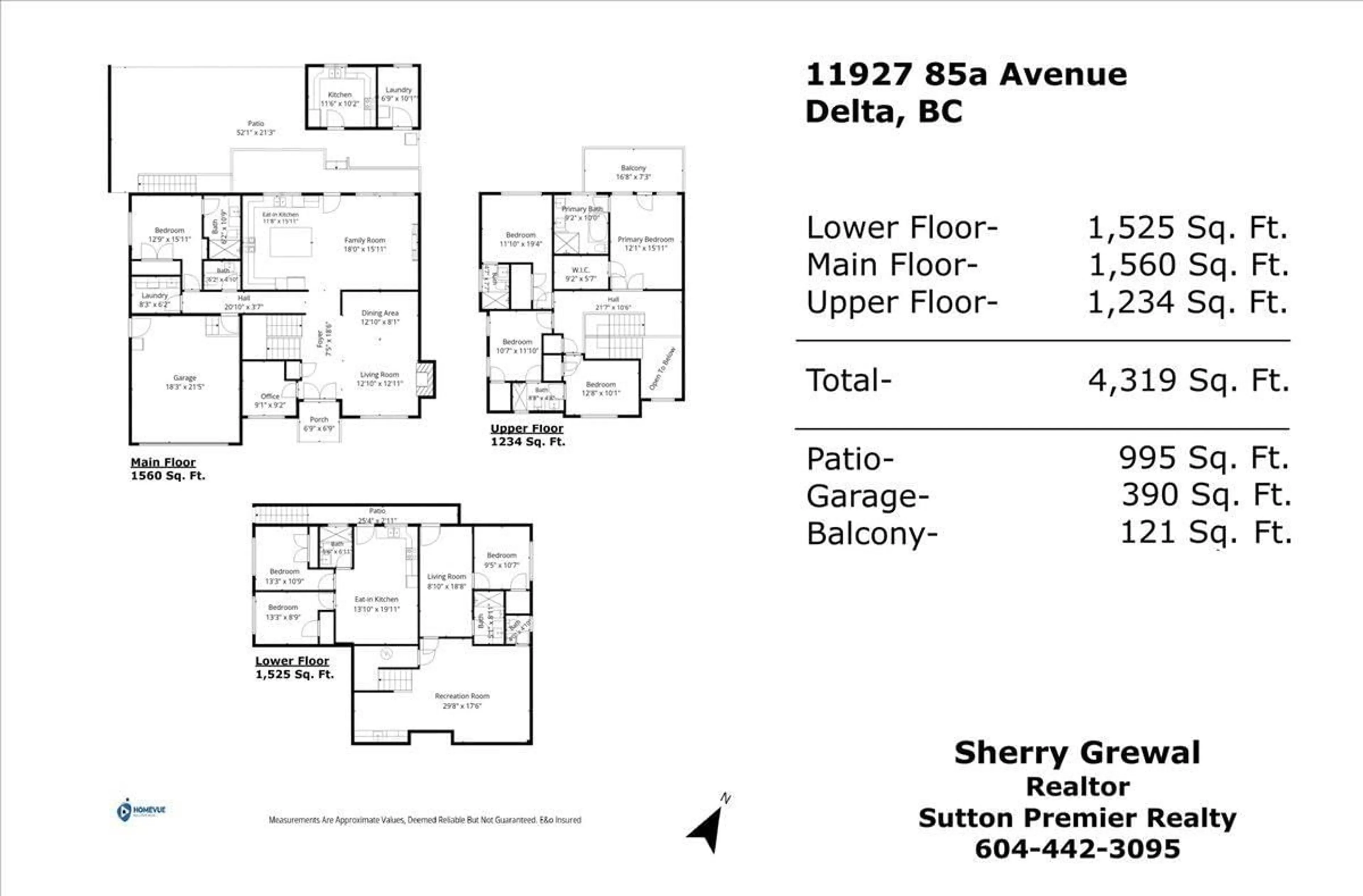 Floor plan for 11927 85A AVENUE, Delta British Columbia V4C6V5