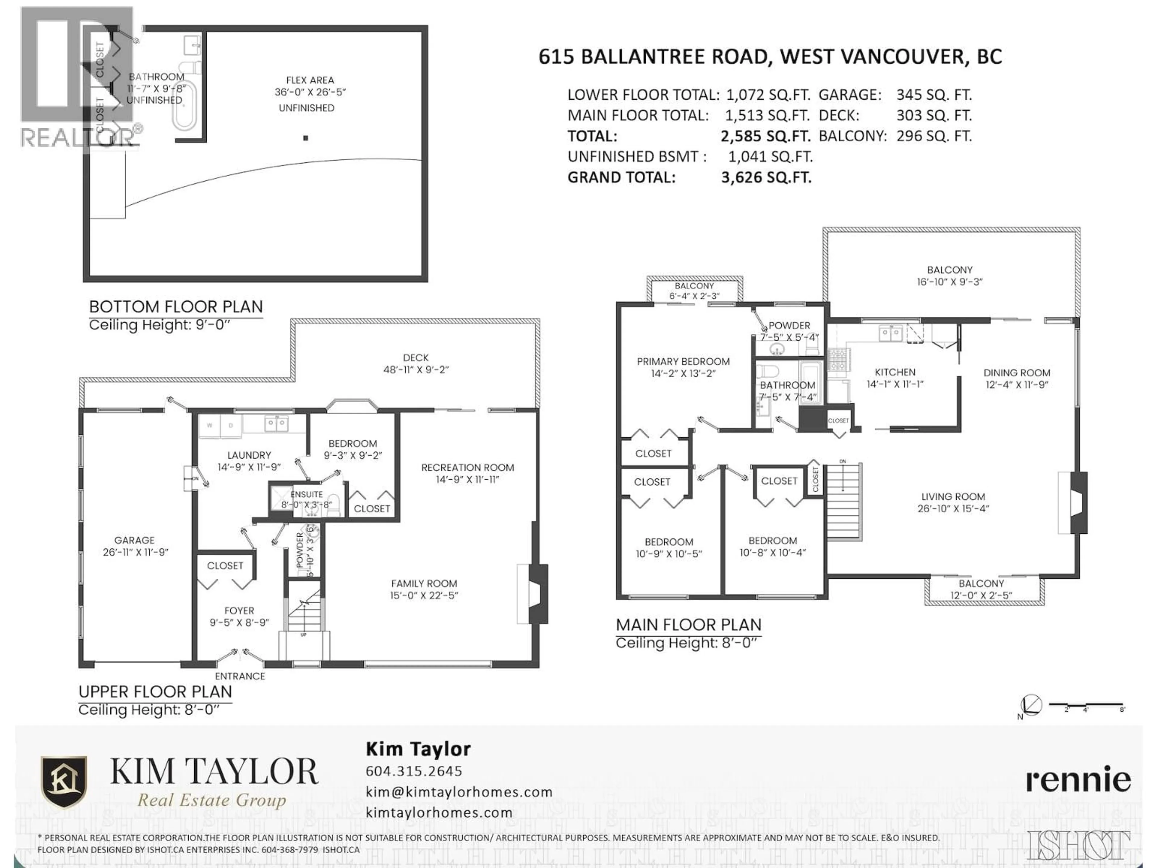 Floor plan for 615 BALLANTREE ROAD, West Vancouver British Columbia V7S1W4
