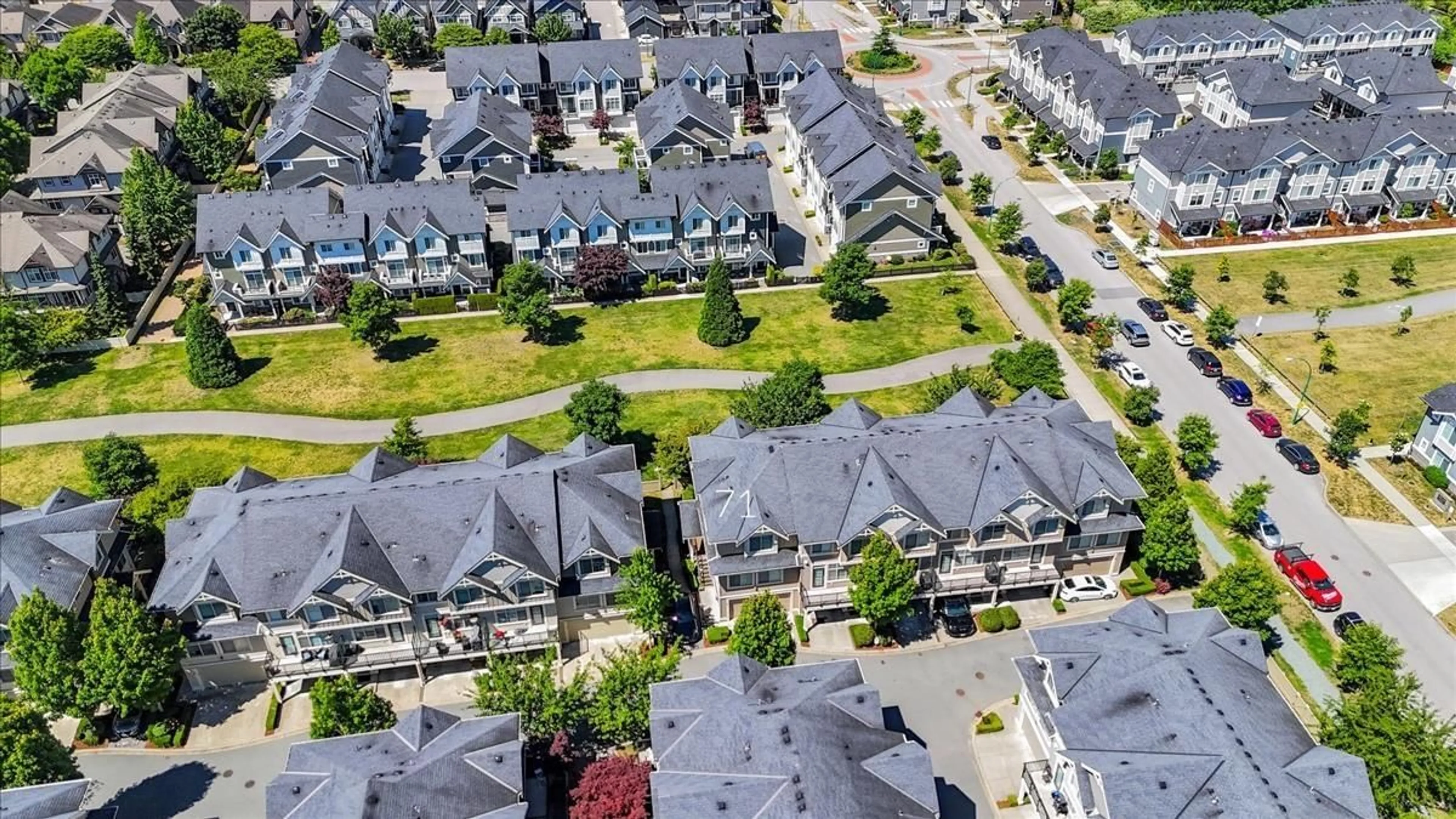 A pic from outside/outdoor area/front of a property/back of a property/a pic from drone, street for 71 - 19525 73 AVENUE, Surrey British Columbia V4N6L7