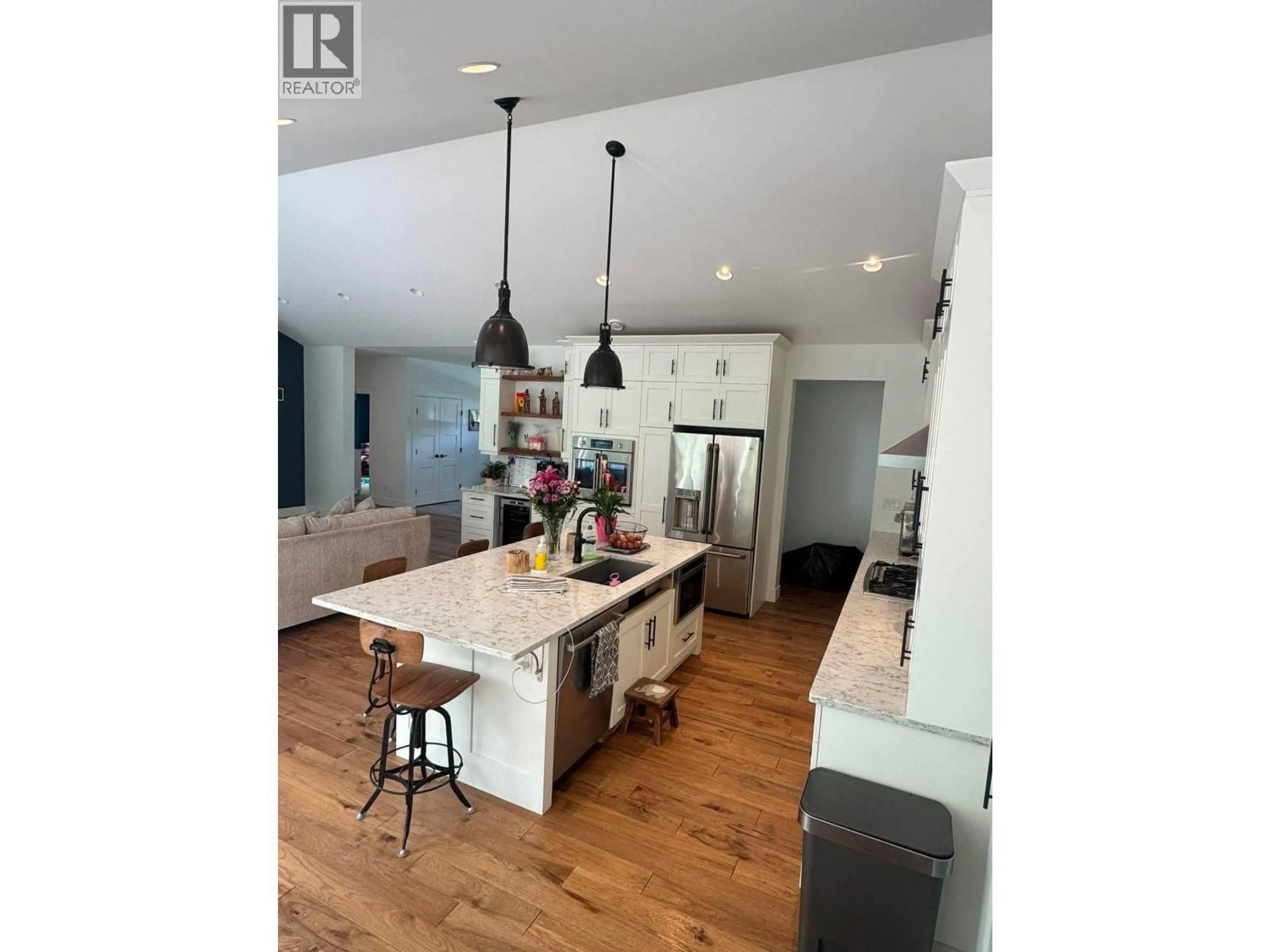 Open concept kitchen, wood/laminate floor for 110 WESTVIEW ROAD, Prince George British Columbia V2M7C8