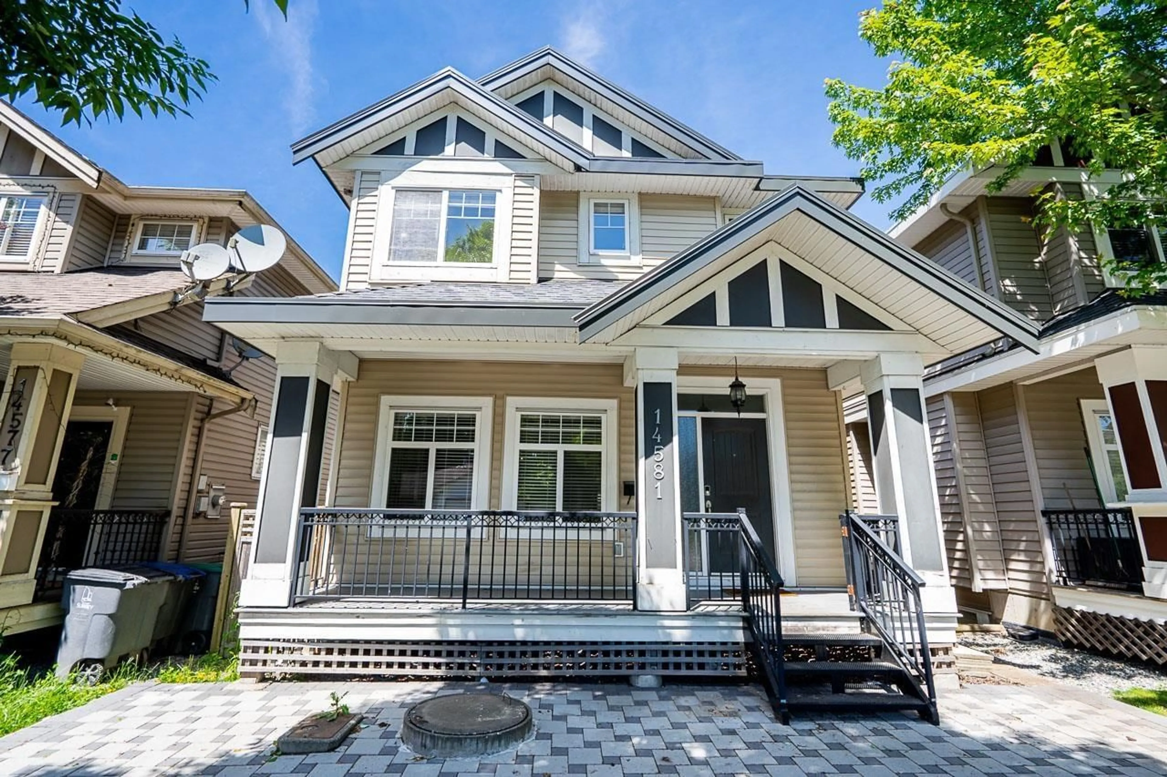 Home with vinyl exterior material, street for 14581 60 AVENUE, Surrey British Columbia V3S1R4