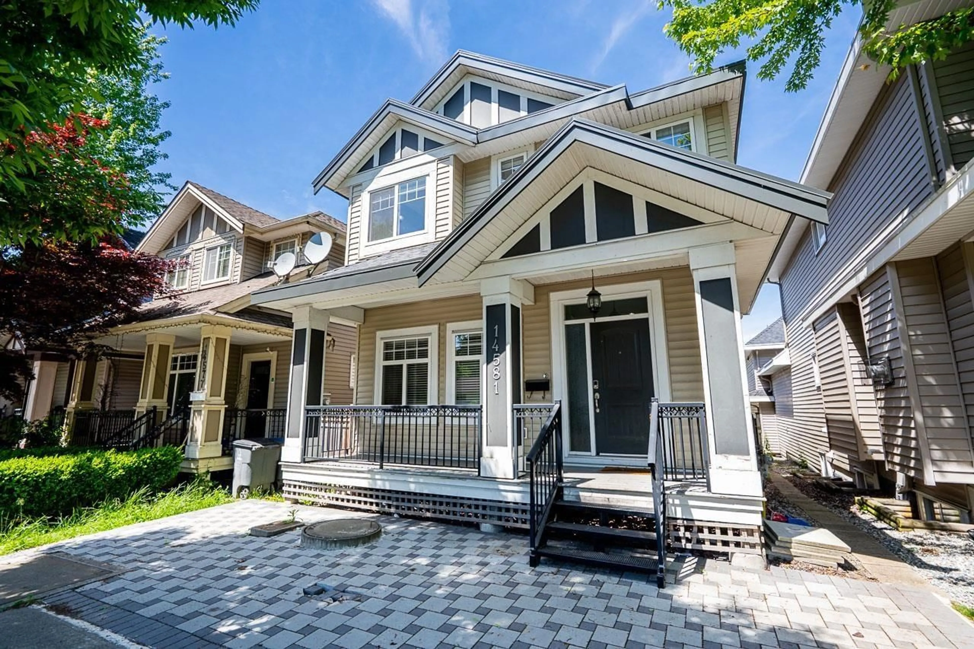 Home with vinyl exterior material, street for 14581 60 AVENUE, Surrey British Columbia V3S1R4