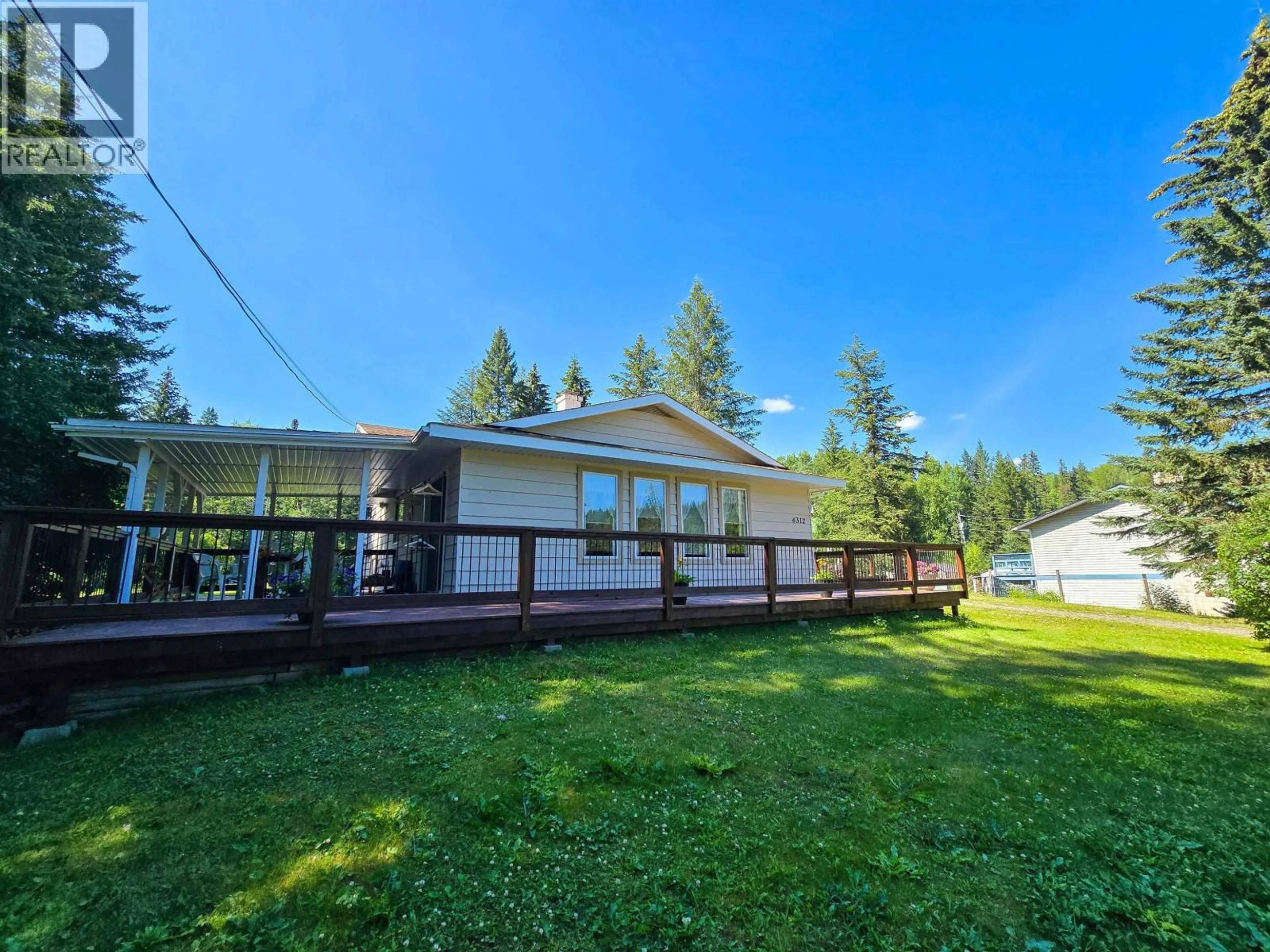 A pic from outside/outdoor area/front of a property/back of a property/a pic from drone, water/lake/river/ocean view for 4312 KOKANEE ROAD, Canim Lake British Columbia V0K1J0