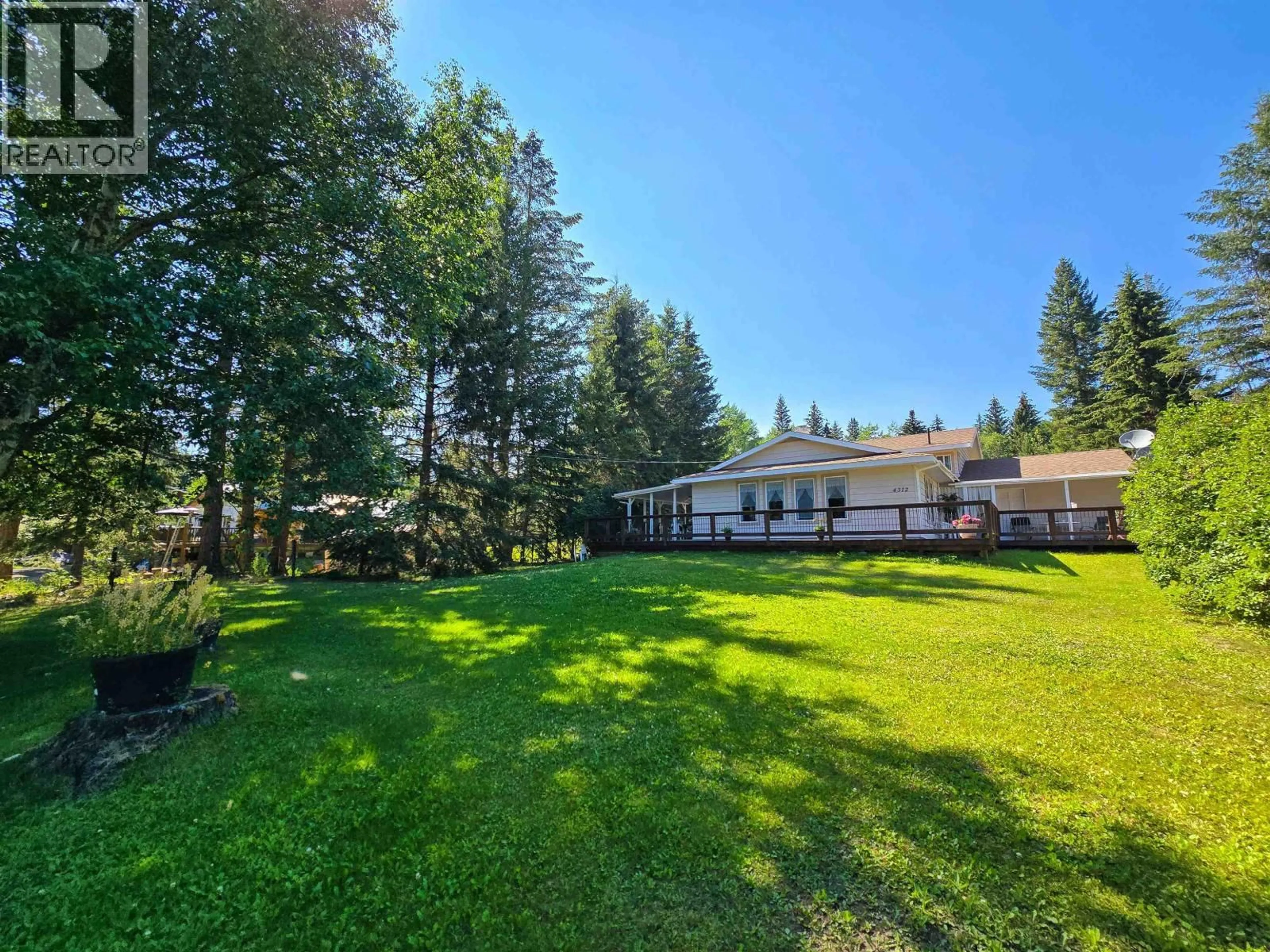 A pic from outside/outdoor area/front of a property/back of a property/a pic from drone, forest/trees view for 4312 KOKANEE ROAD, Canim Lake British Columbia V0K1J0