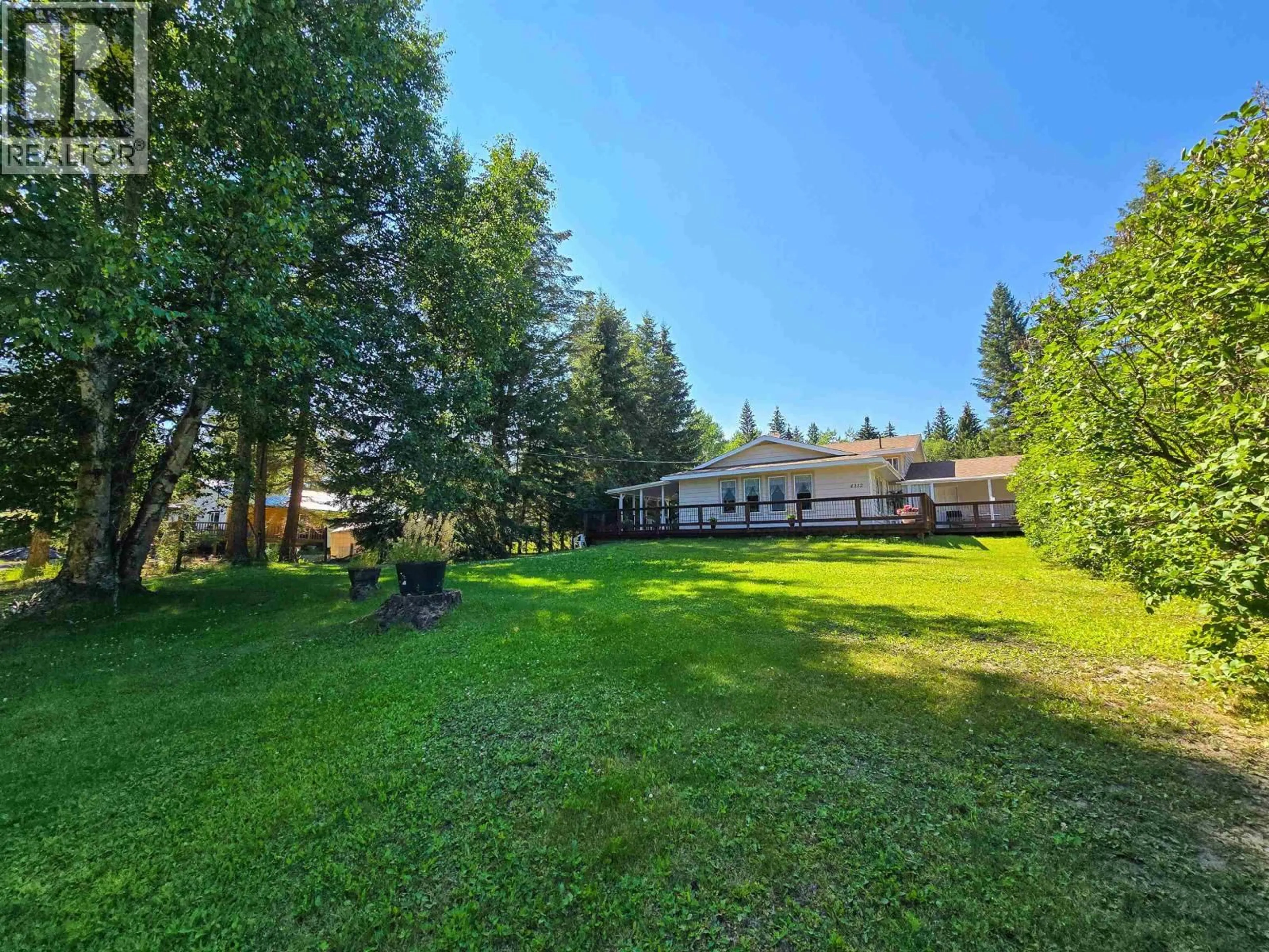 A pic from outside/outdoor area/front of a property/back of a property/a pic from drone, forest/trees view for 4312 KOKANEE ROAD, Canim Lake British Columbia V0K1J0