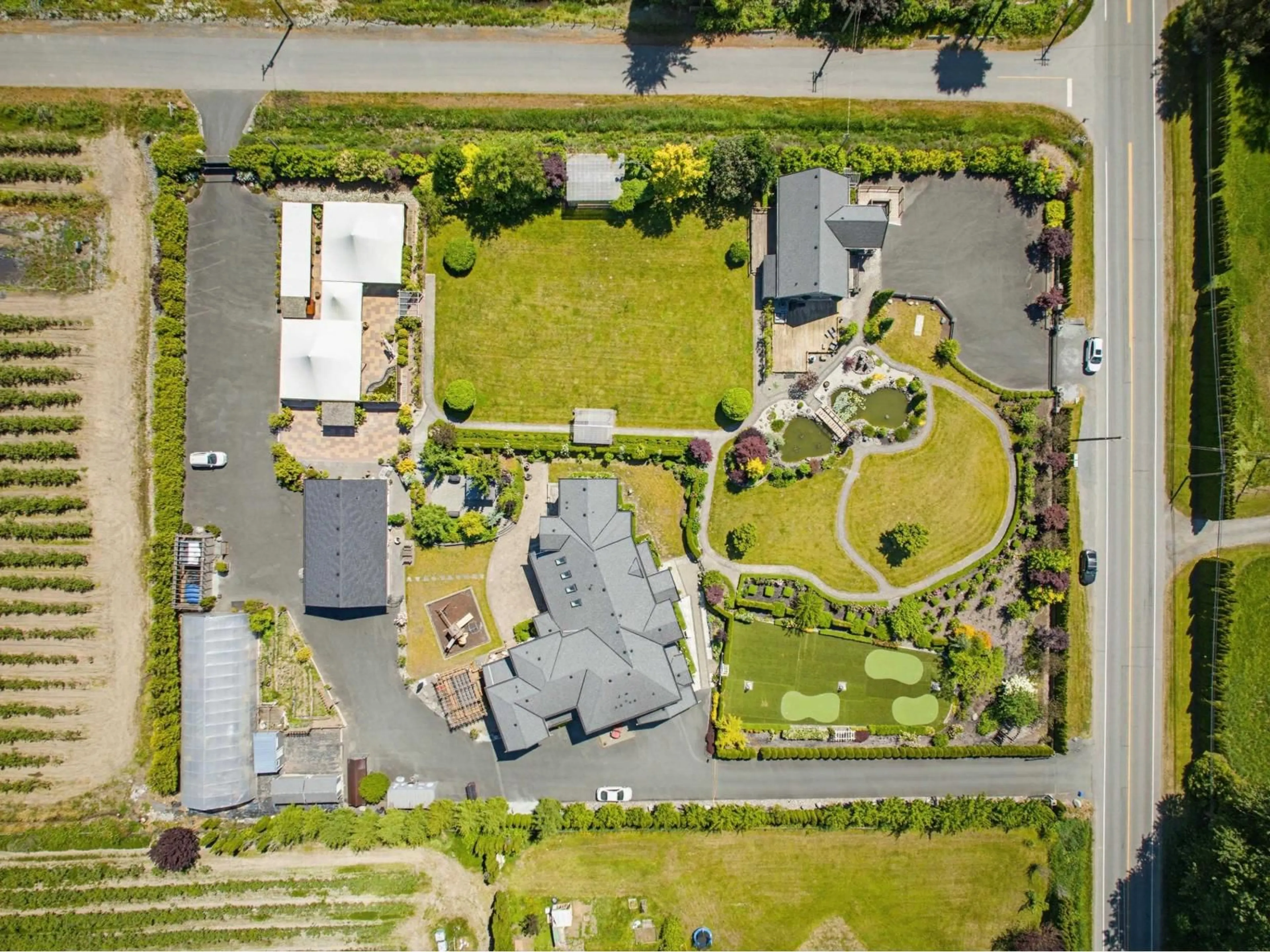 A pic from outside/outdoor area/front of a property/back of a property/a pic from drone, street for 2218 240 STREET, Langley British Columbia V2Z3A4