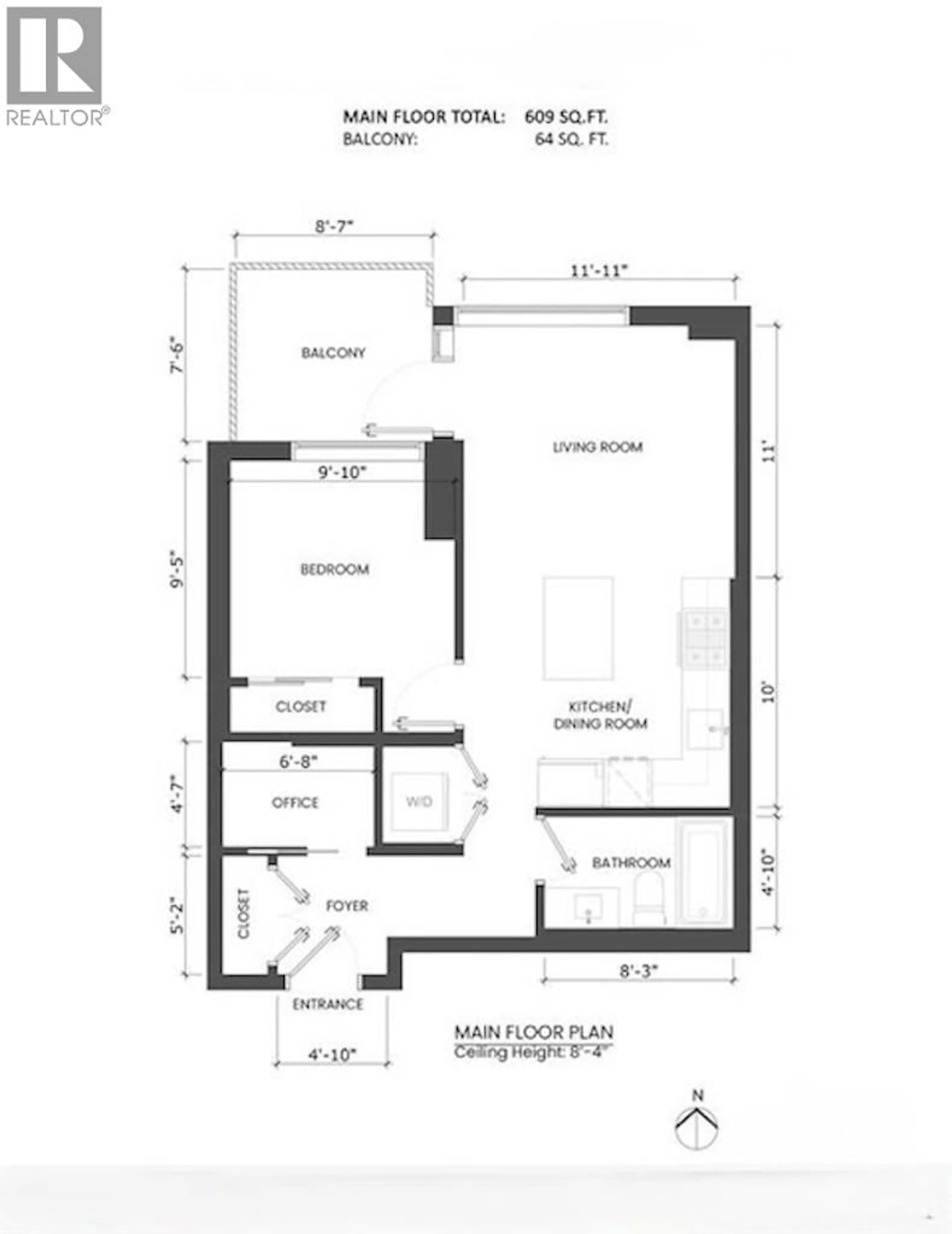Floor plan for 1508 - 680 SEYLYNN CRESCENT, North Vancouver British Columbia V7J0B5