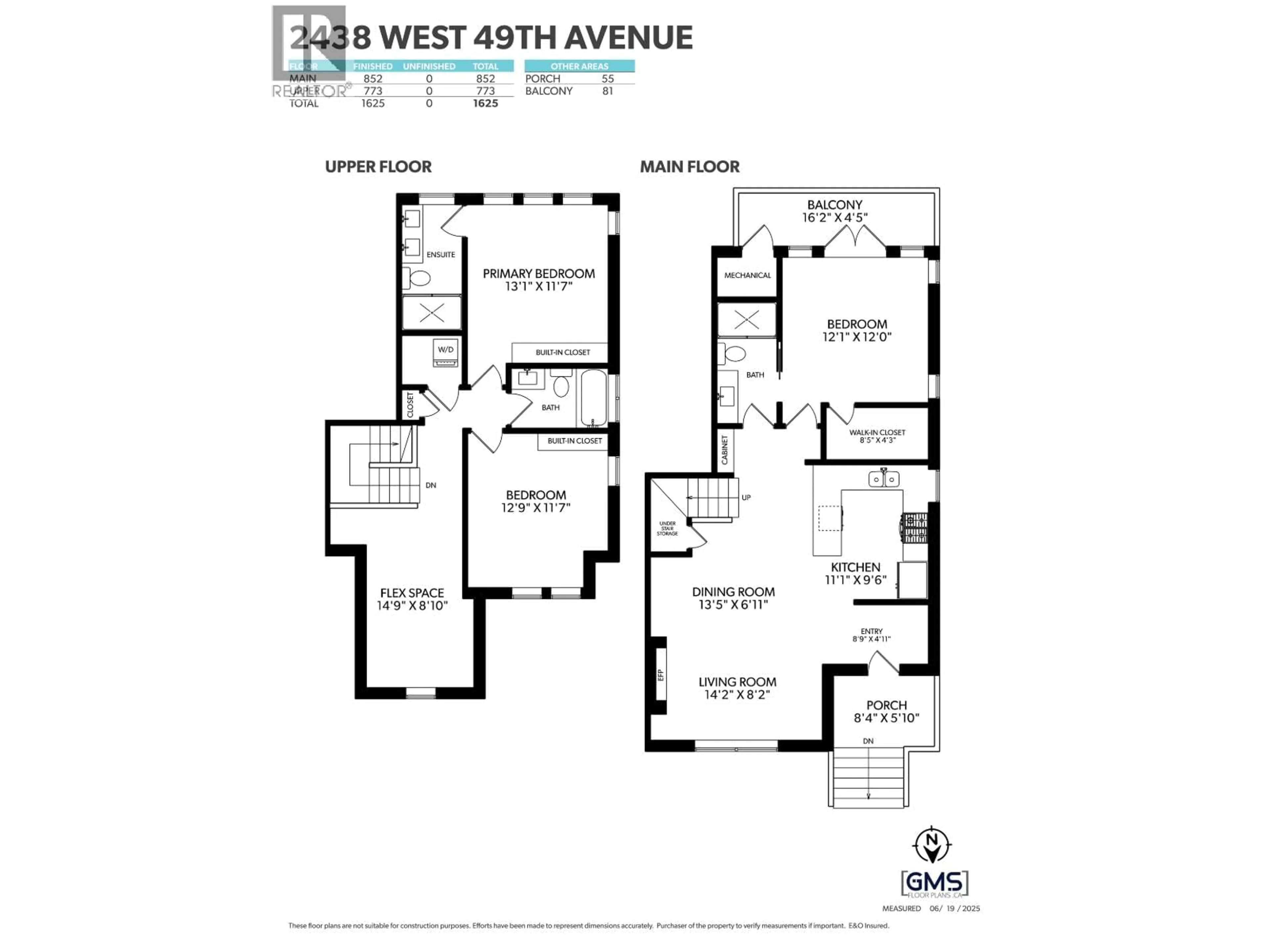 Floor plan for 2438 49TH AVENUE, Vancouver British Columbia V6M2V3