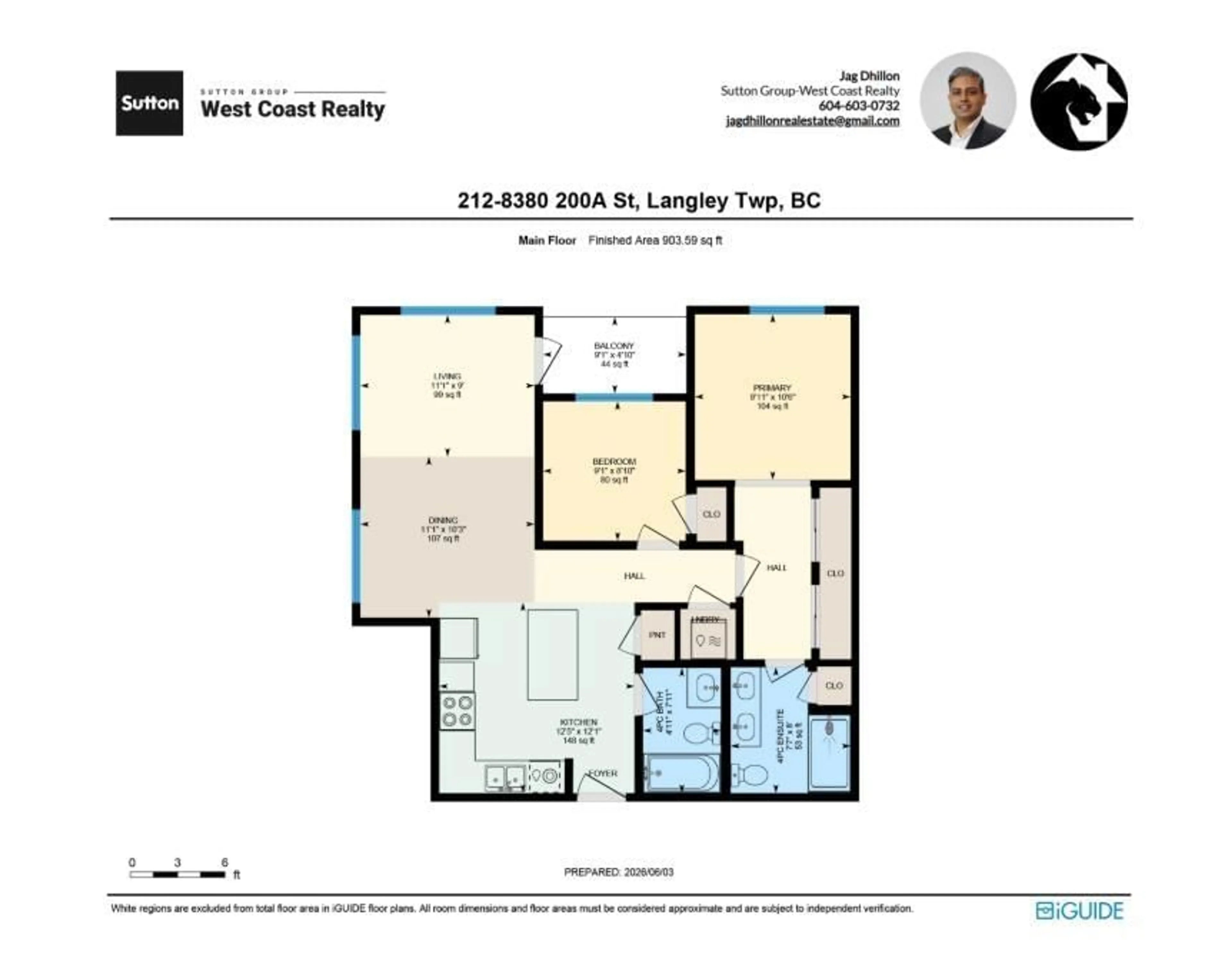 Floor plan for 212 - 8380 200A STREET, Langley British Columbia V2Y3S5