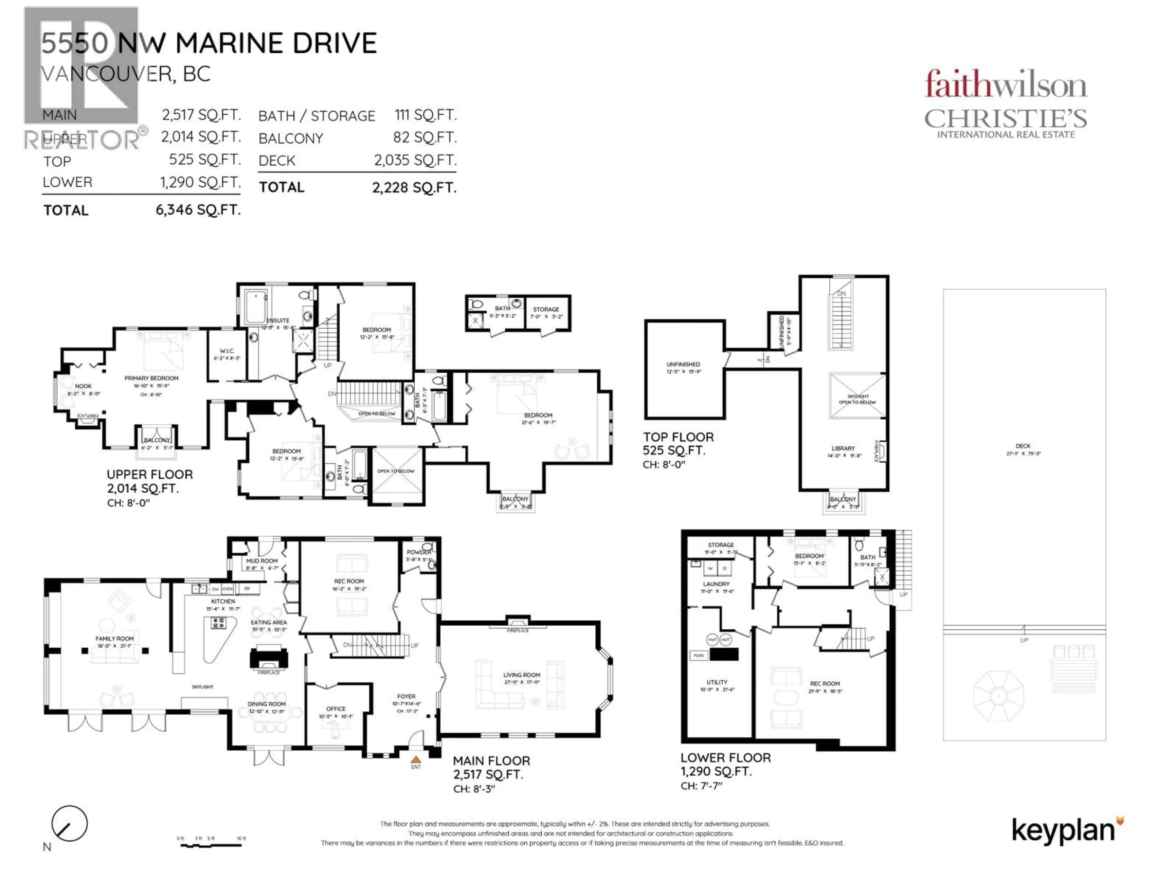 Floor plan for 5550 MARINE DRIVE, Vancouver British Columbia V6T1A2