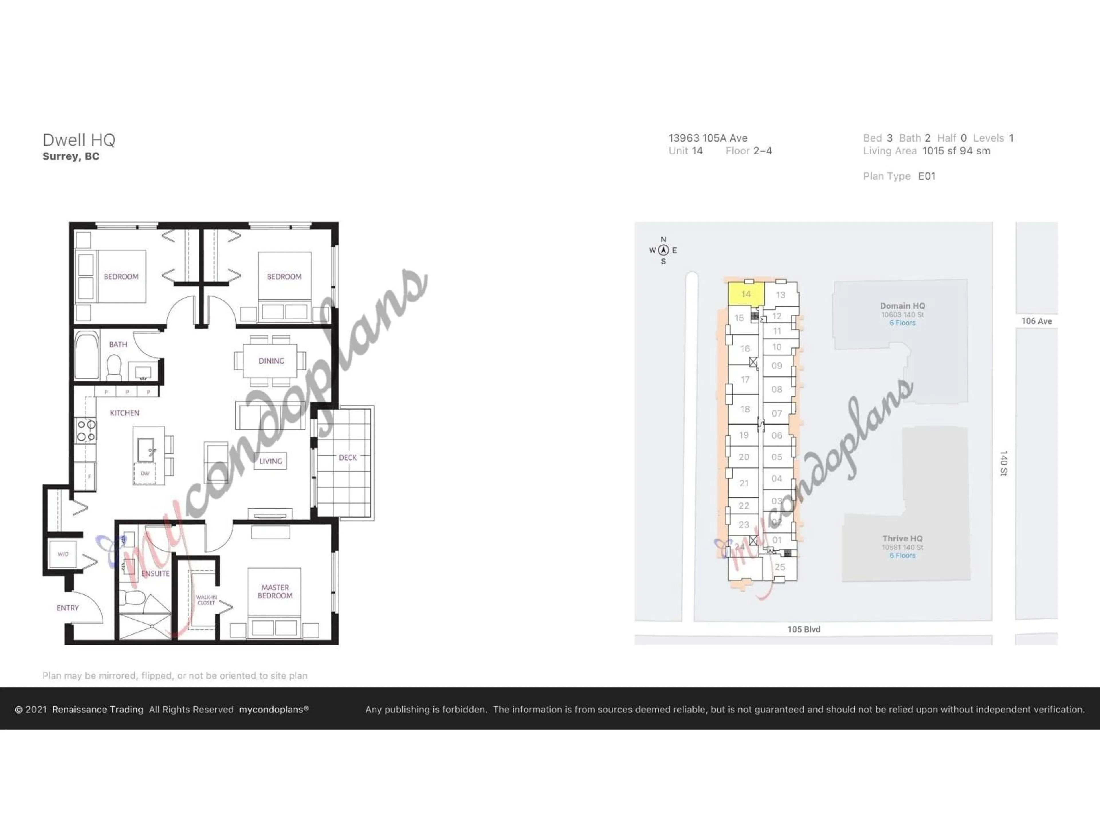 Floor plan for 214 - 13963 105 BOULEVARD, Surrey British Columbia V3T0M9