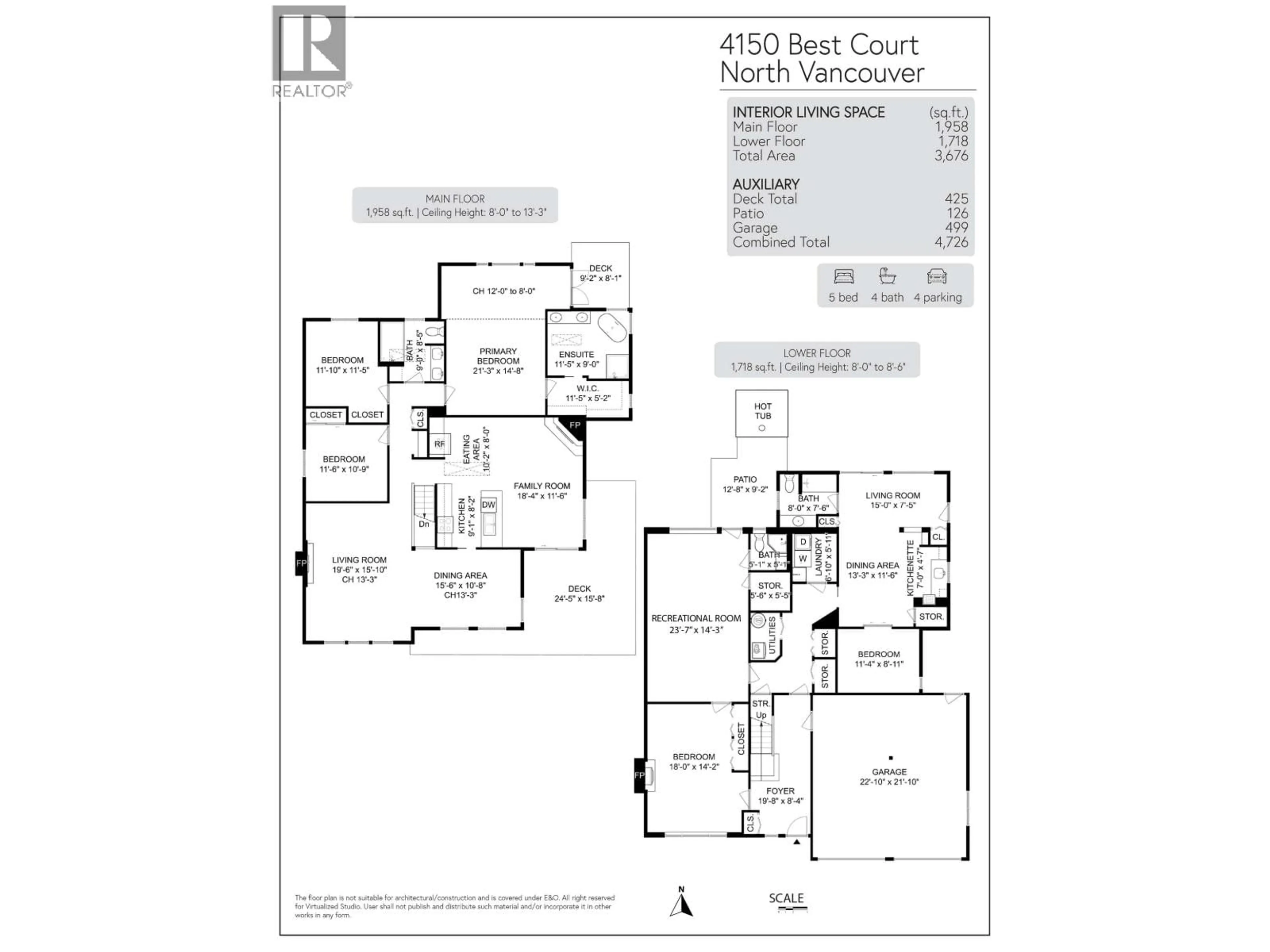 Floor plan for 4150 BEST COURT, North Vancouver British Columbia V7G2E3
