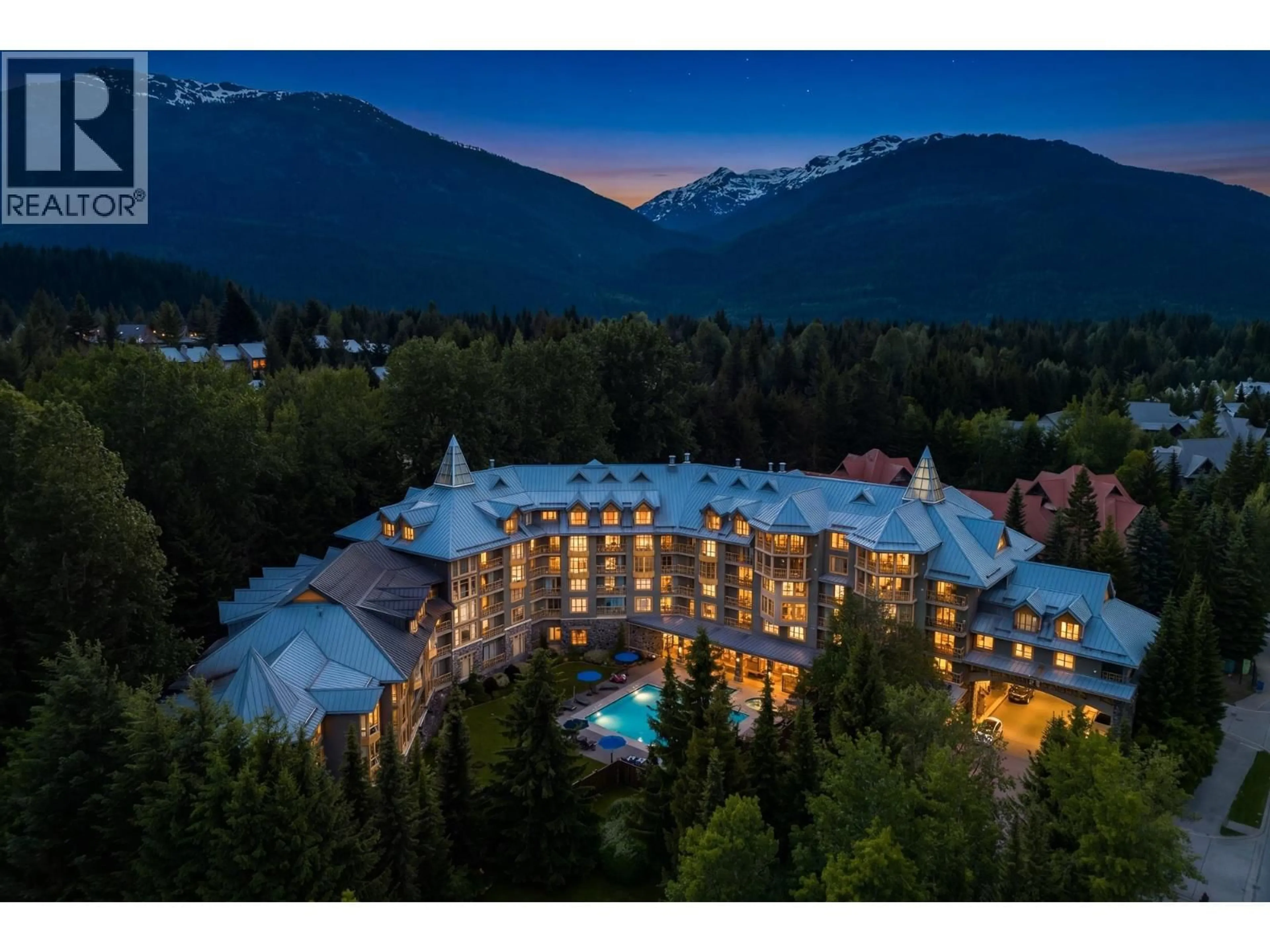 A pic from outside/outdoor area/front of a property/back of a property/a pic from drone, mountain view for 617 - 4315 NORTHLANDS BOULEVARD, Whistler British Columbia V8E1C1