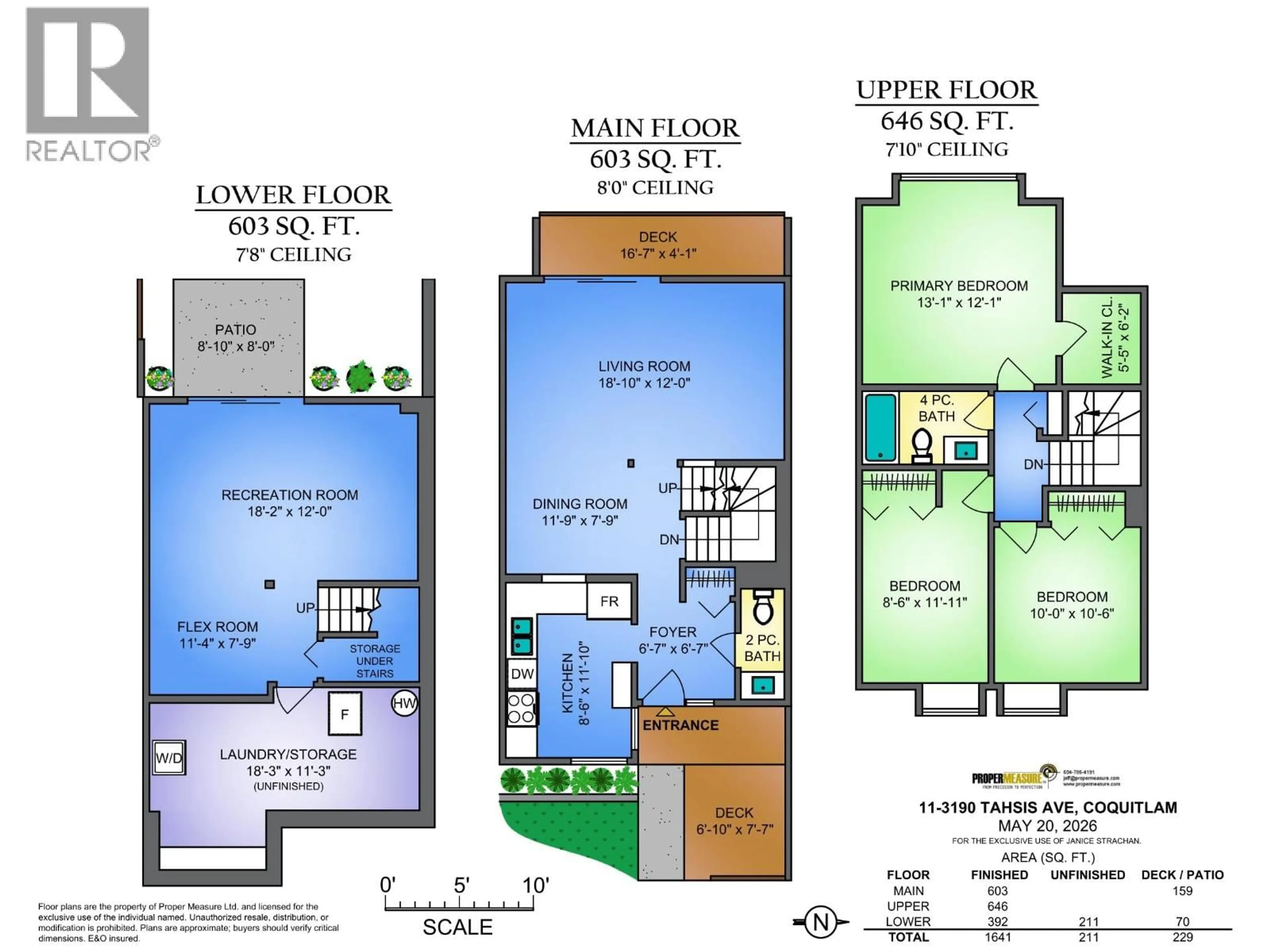 Floor plan for 11 - 3190 TAHSIS AVENUE, Coquitlam British Columbia V3B6C2