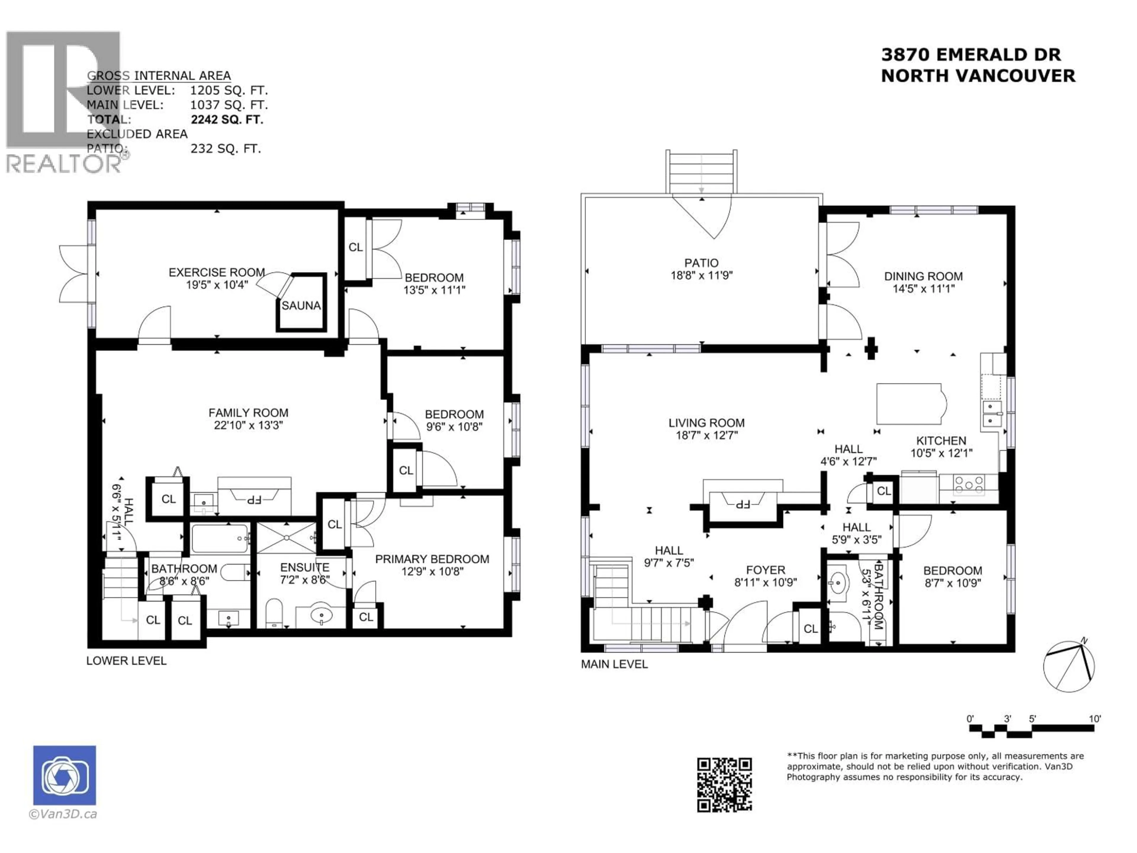 Floor plan for 3870 EMERALD DRIVE, North Vancouver British Columbia V7R3B8