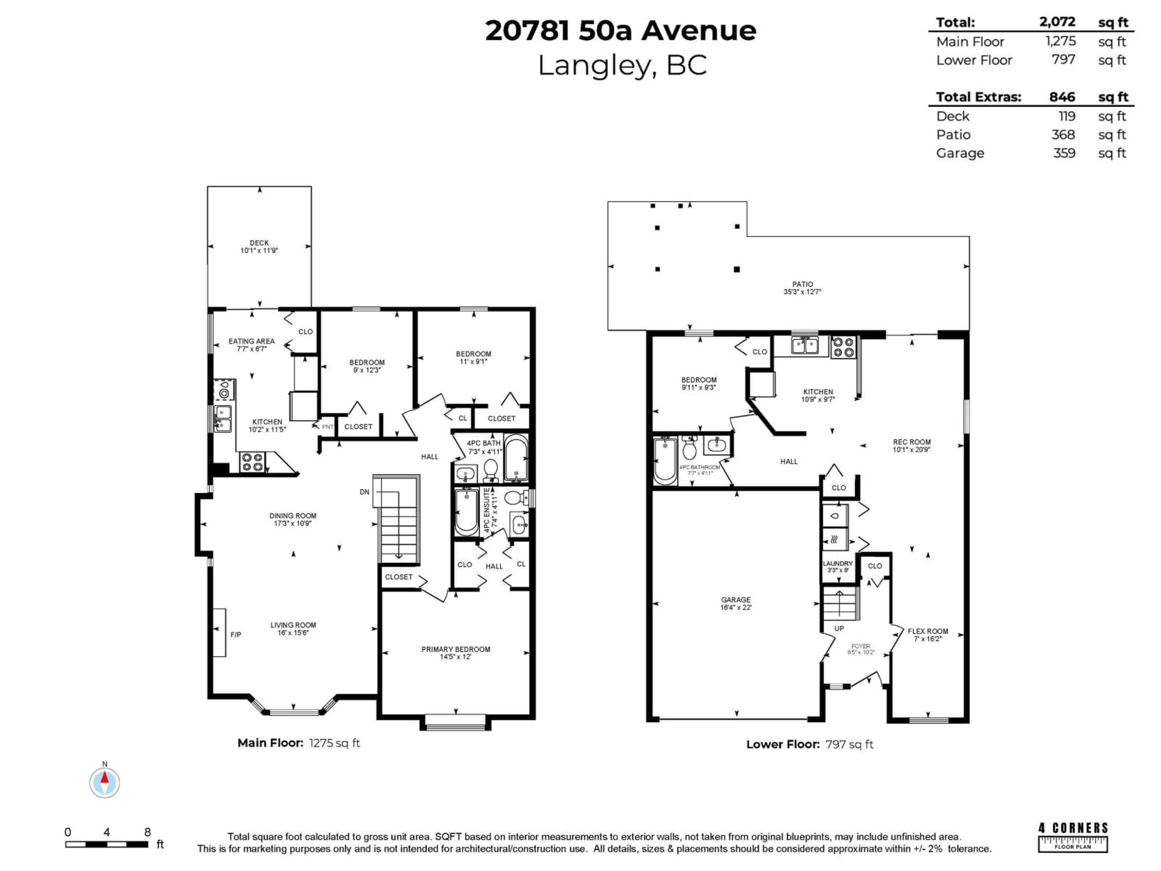 Floor plan for 20781 50A AVENUE, Langley British Columbia V3A7T6