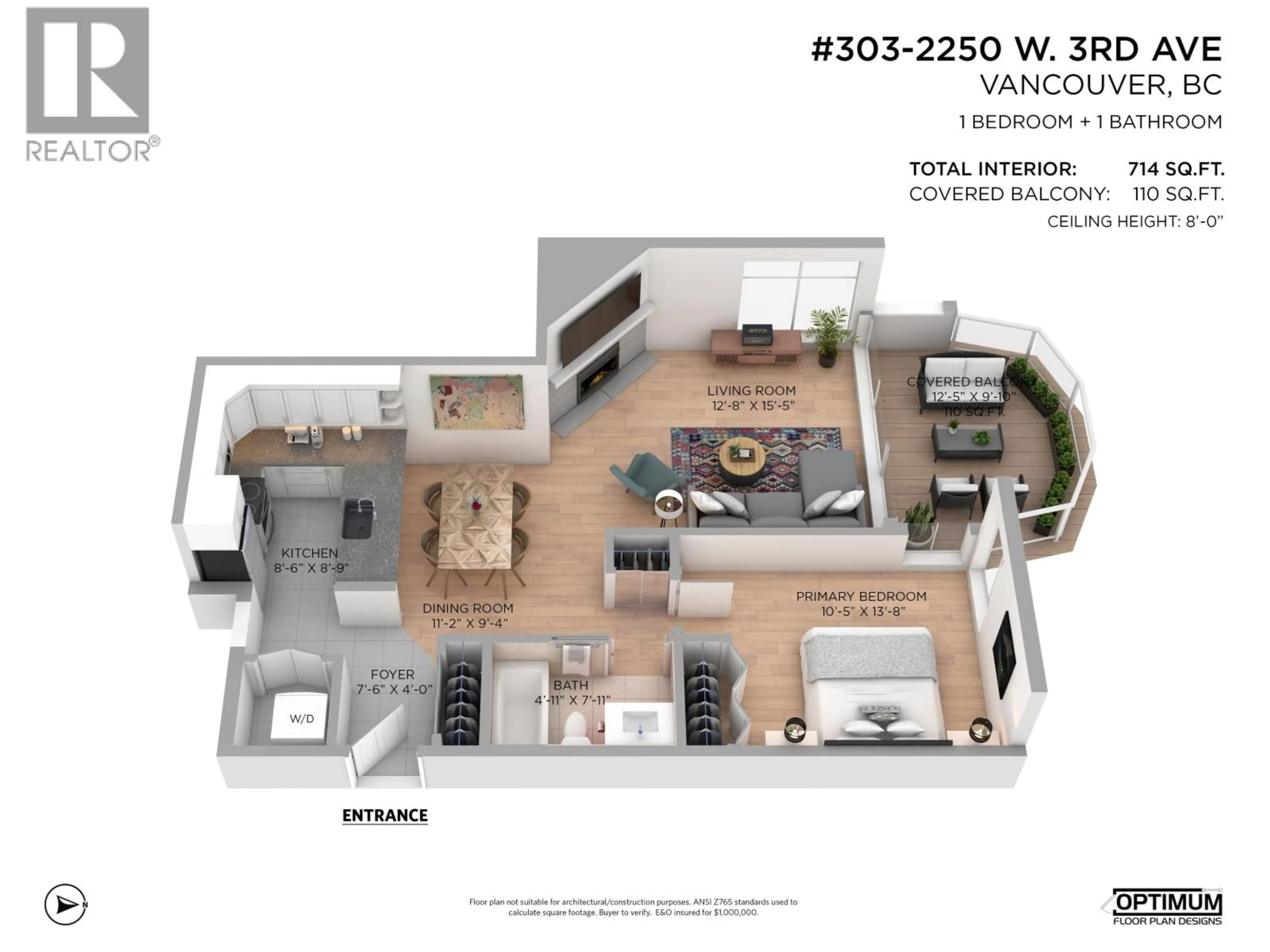 Floor plan for 303 - 2250 3RD AVENUE, Vancouver British Columbia V6K1L4