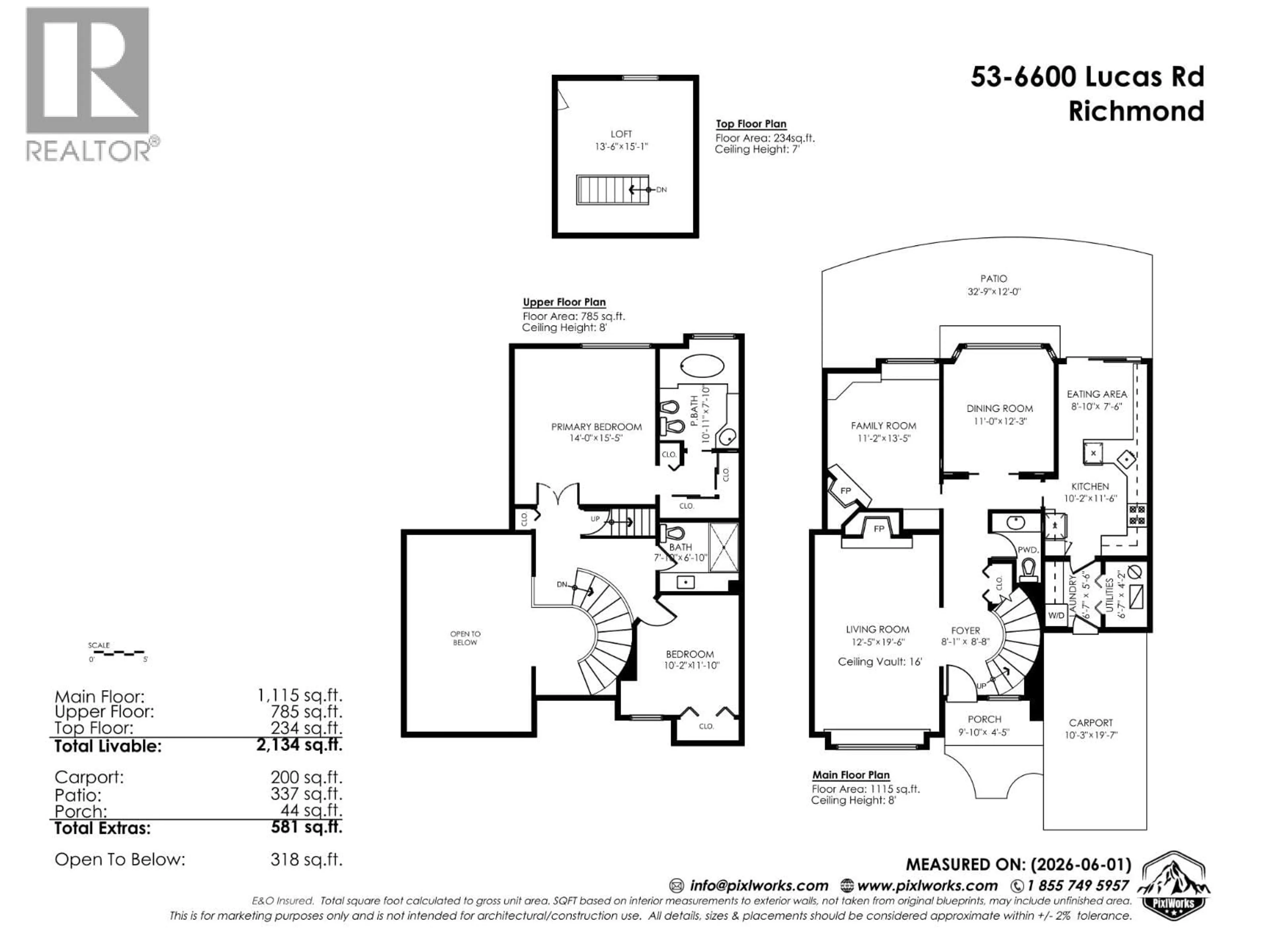 Floor plan for 53 - 6600 LUCAS ROAD, Richmond British Columbia V7C4T1