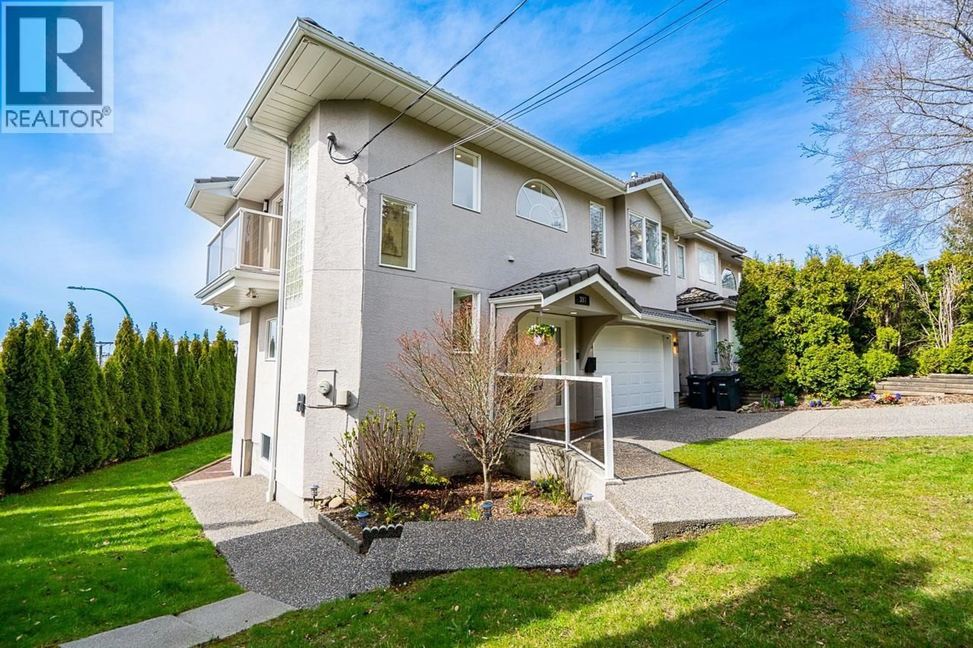 Home with vinyl exterior material, street for 397 DELTA AVENUE, Burnaby British Columbia V5B3C7
