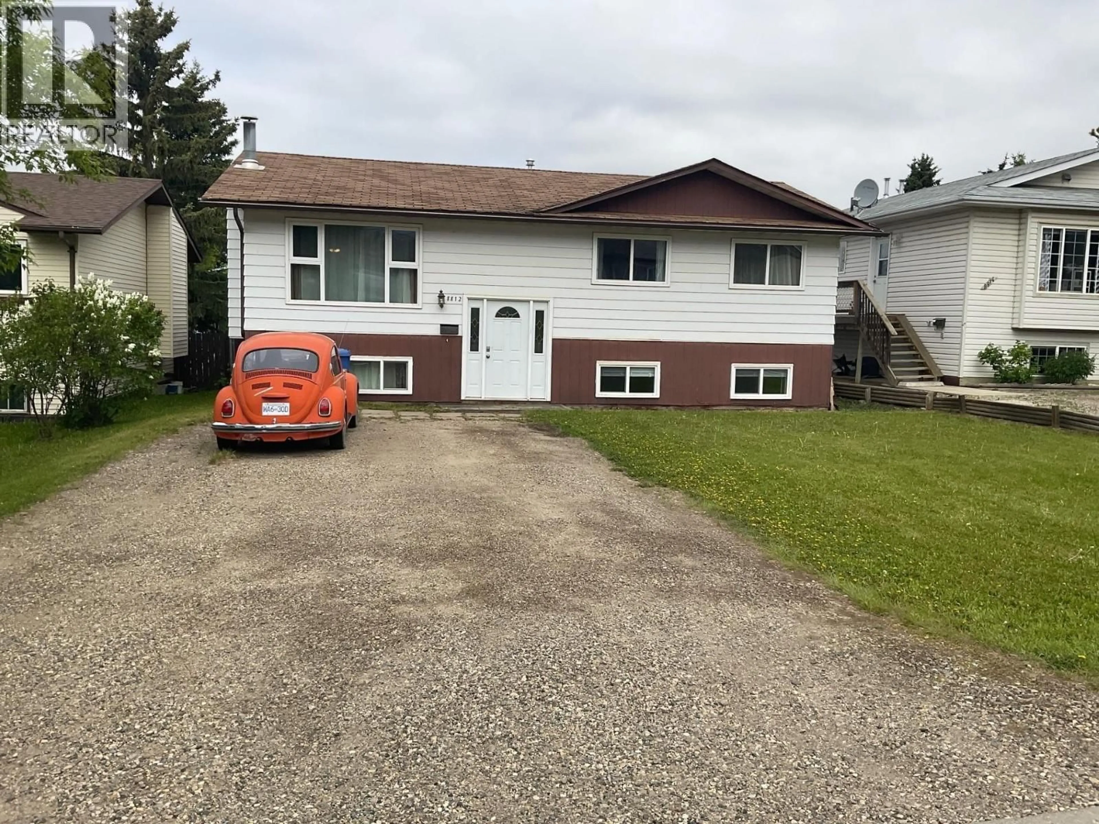 A pic from outside/outdoor area/front of a property/back of a property/a pic from drone, street for 8812 87 STREET, Fort St. John British Columbia V1J5H6