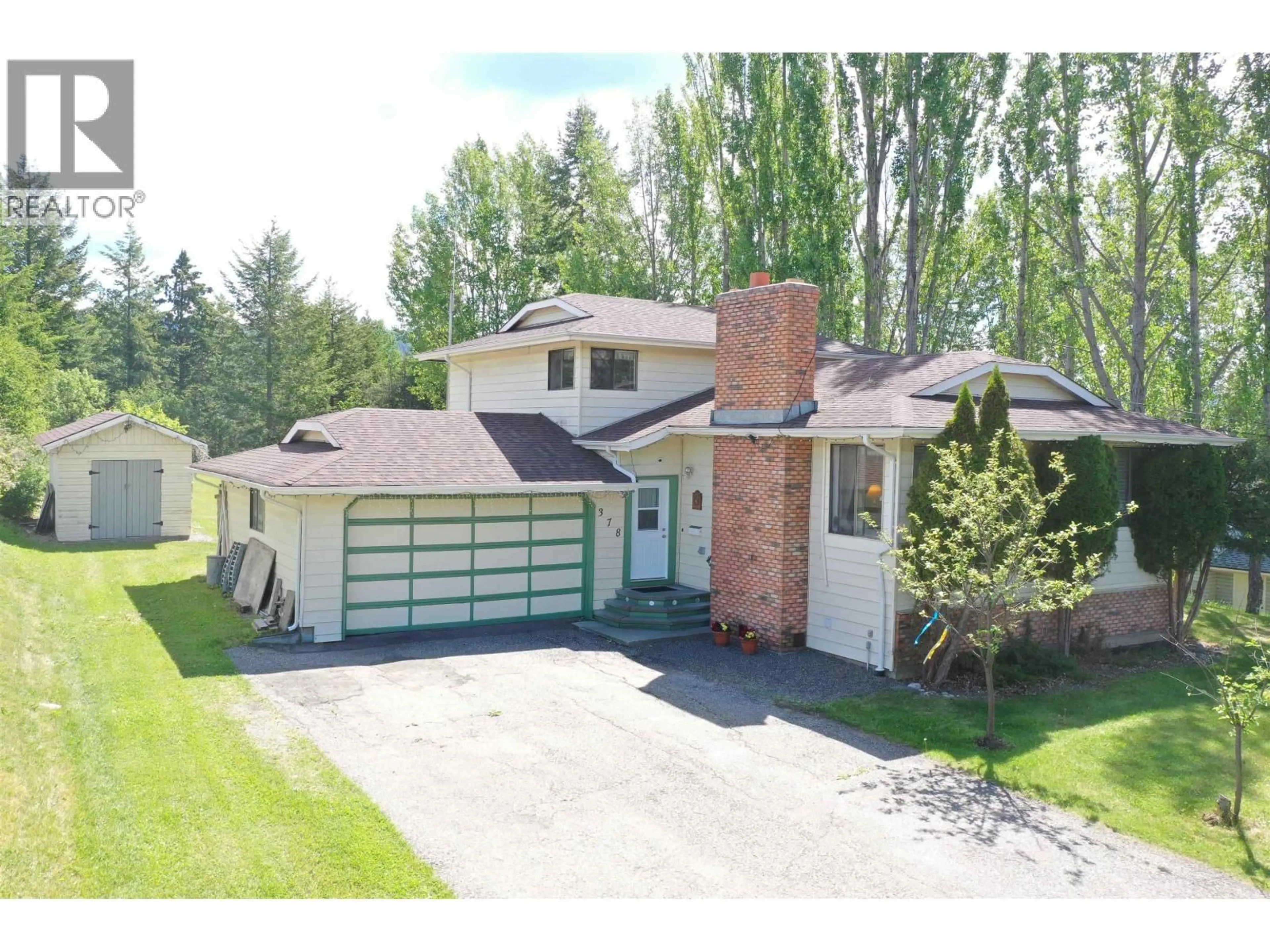 A pic from outside/outdoor area/front of a property/back of a property/a pic from drone, street for 378 THOMPSON ROAD, Quesnel British Columbia V2J5B5