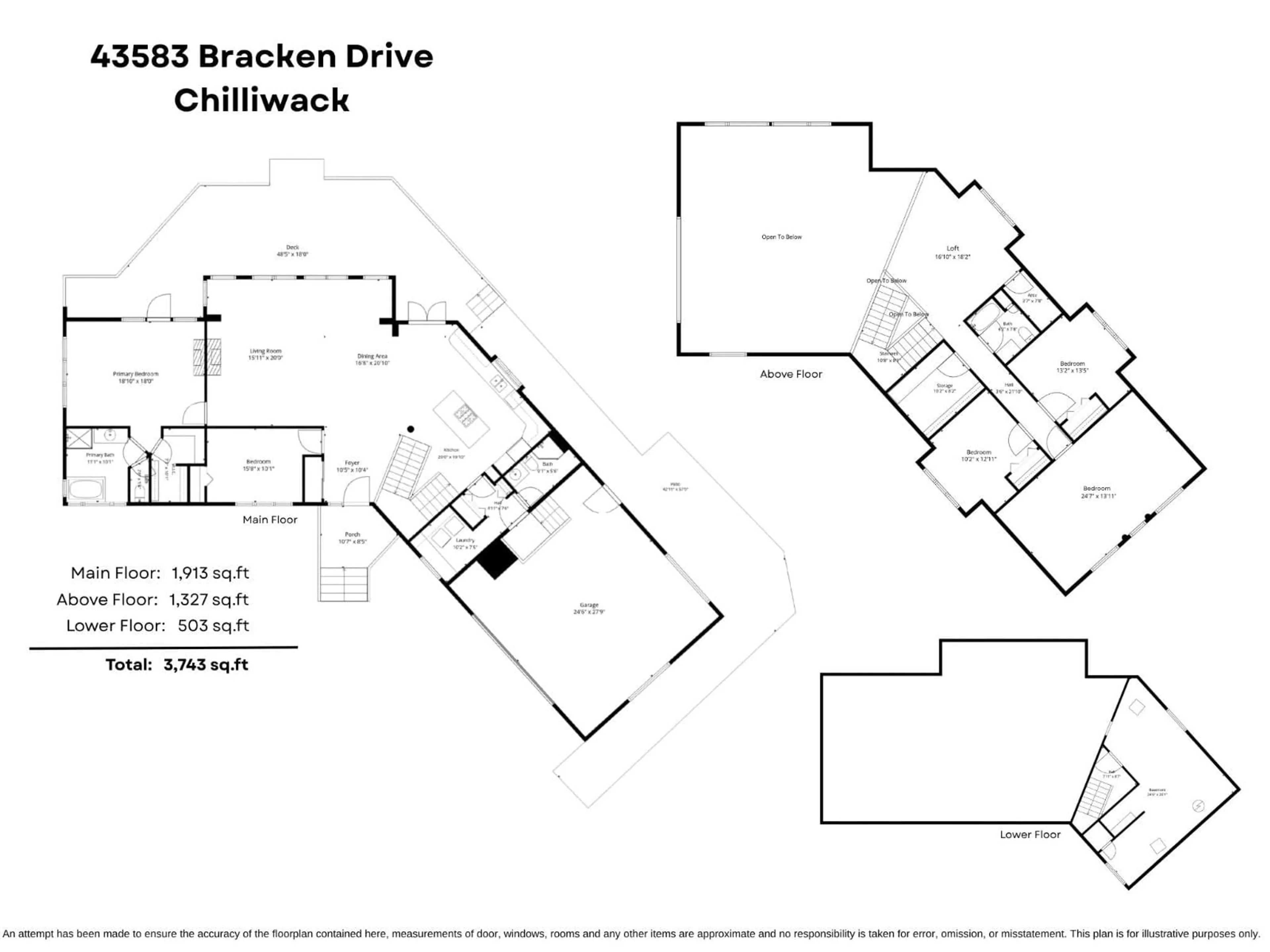 Floor plan for 43583 BRACKEN DRIVE, Chilliwack British Columbia V2R4A3