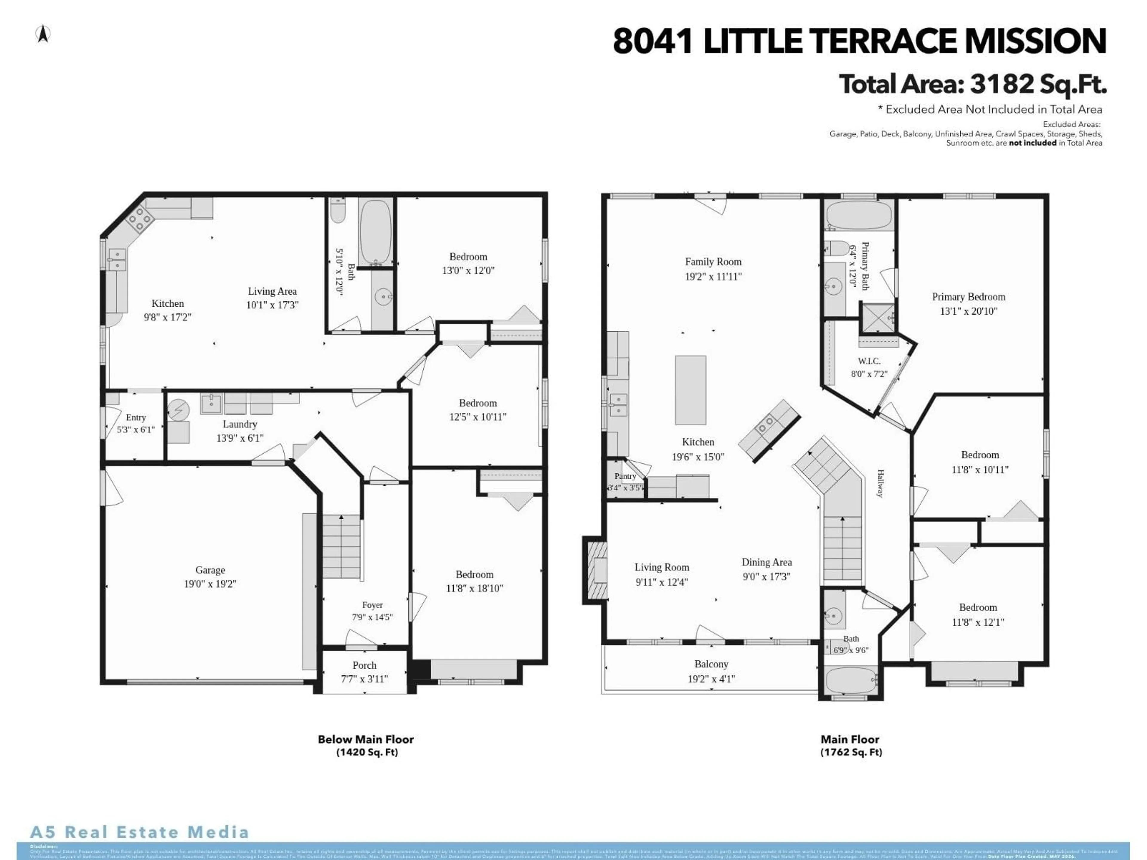 Floor plan for 8041 LITTLE TERRACE, Mission British Columbia V2V7B5