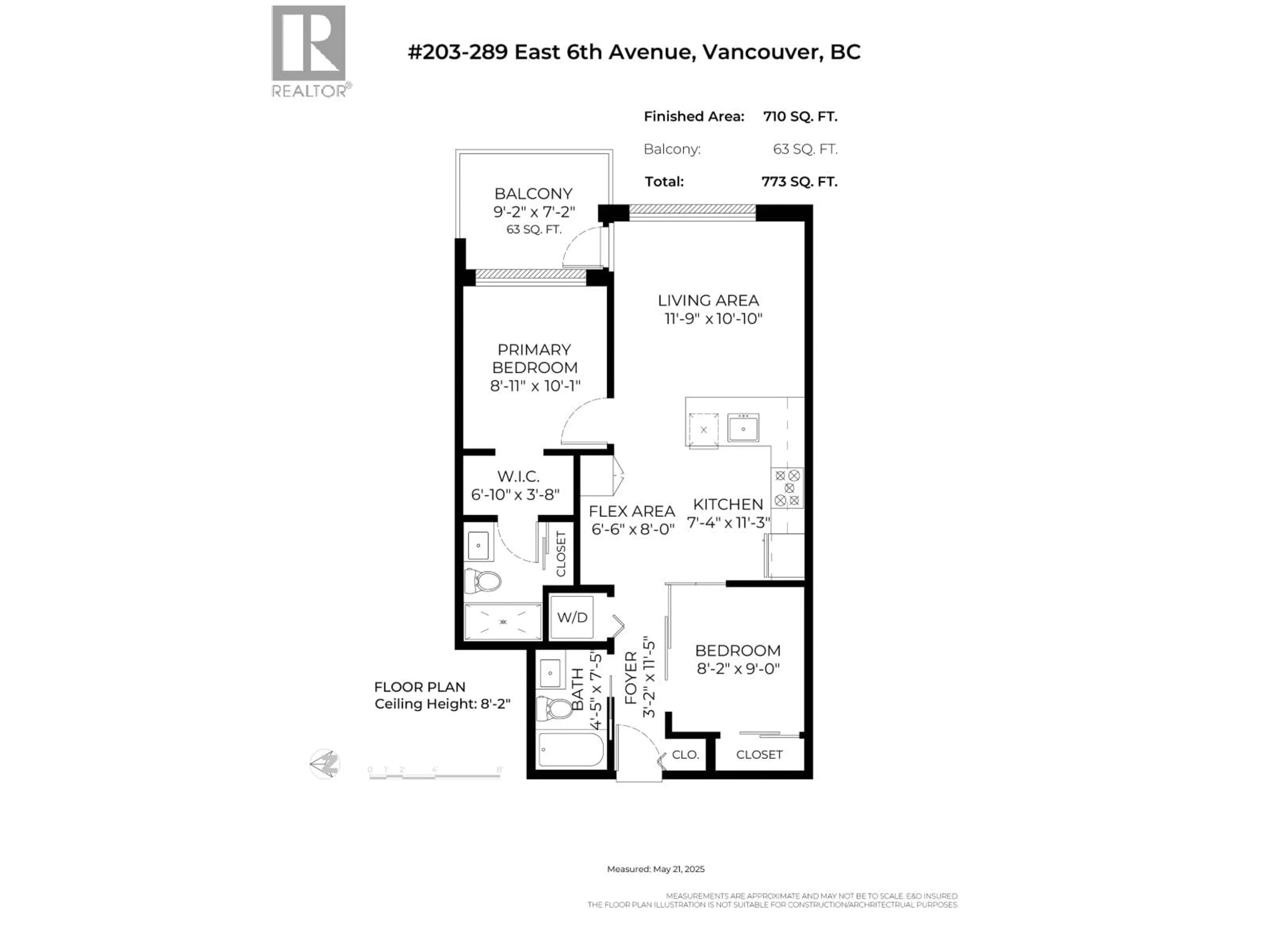 Floor plan for 203 - 289 6TH AVENUE, Vancouver British Columbia V5T0E9