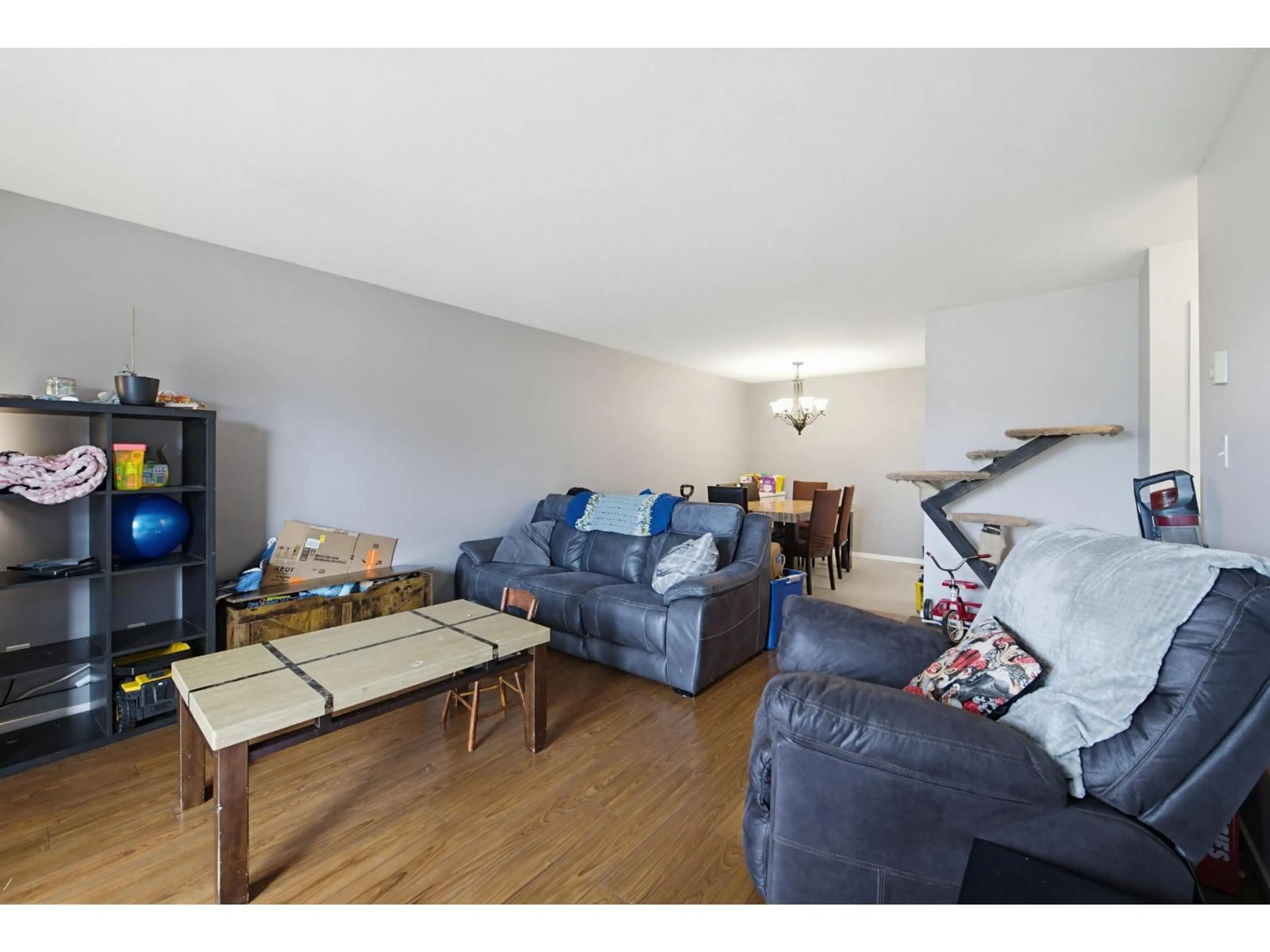 Living room with furniture, wood/laminate floor for 409 - 7694 EVANS ROAD, Chilliwack British Columbia V2R3W3