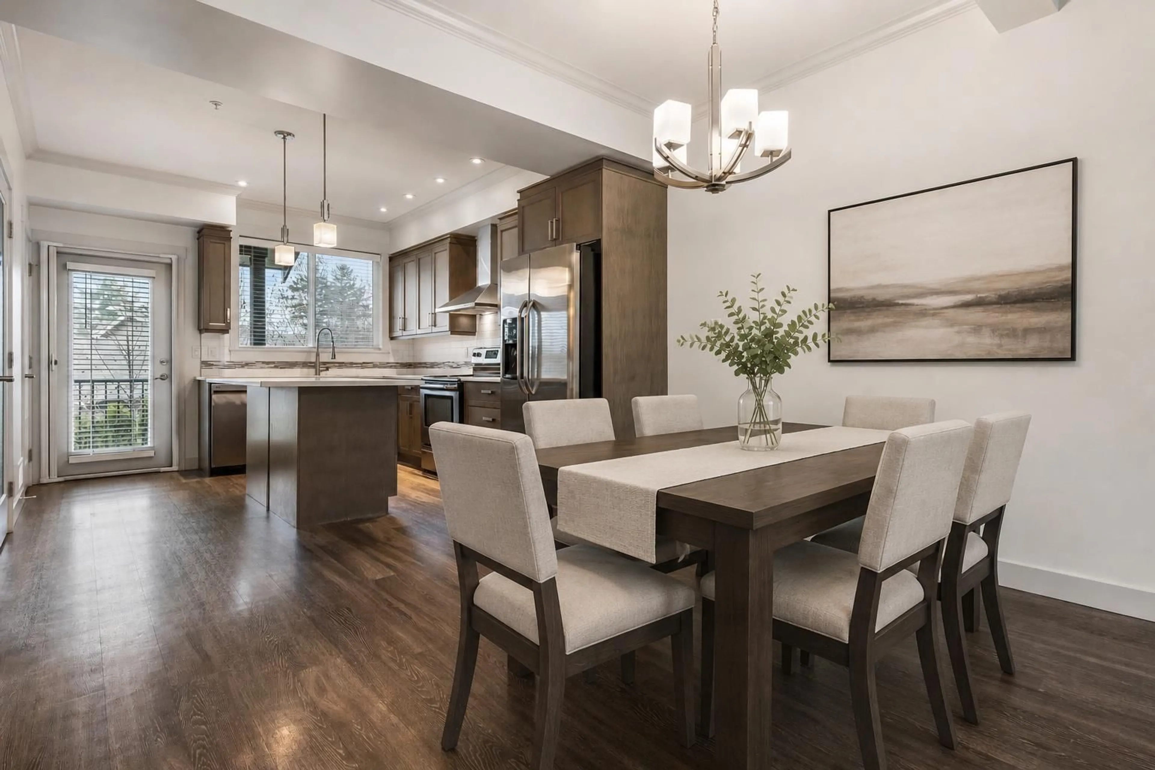 Open concept kitchen, wood/laminate floor for 19 - 5756 PROMONTORY ROAD, Chilliwack British Columbia V2R0V8