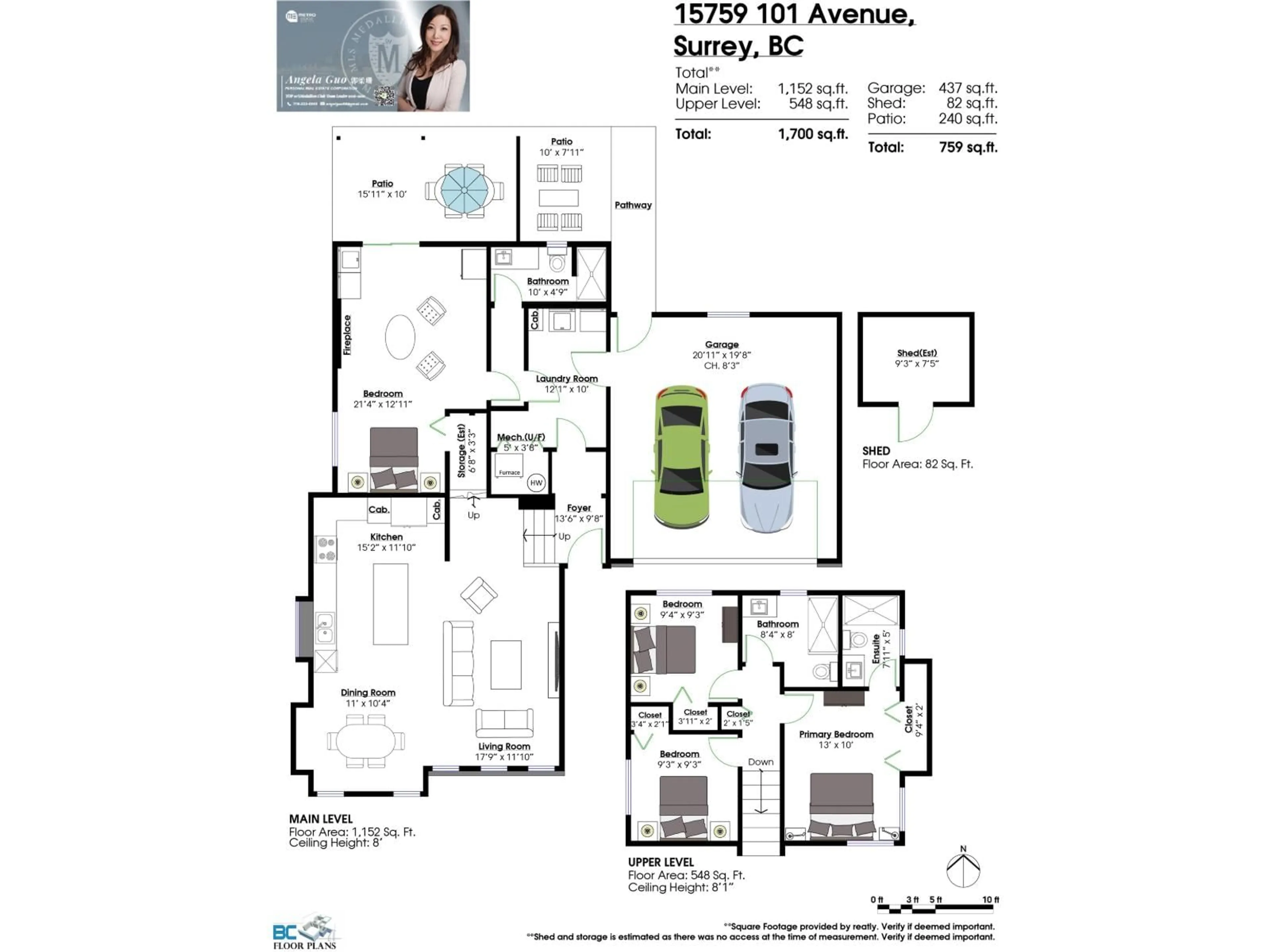 Floor plan for 15759 101 AVENUE, Surrey British Columbia V4N2S5