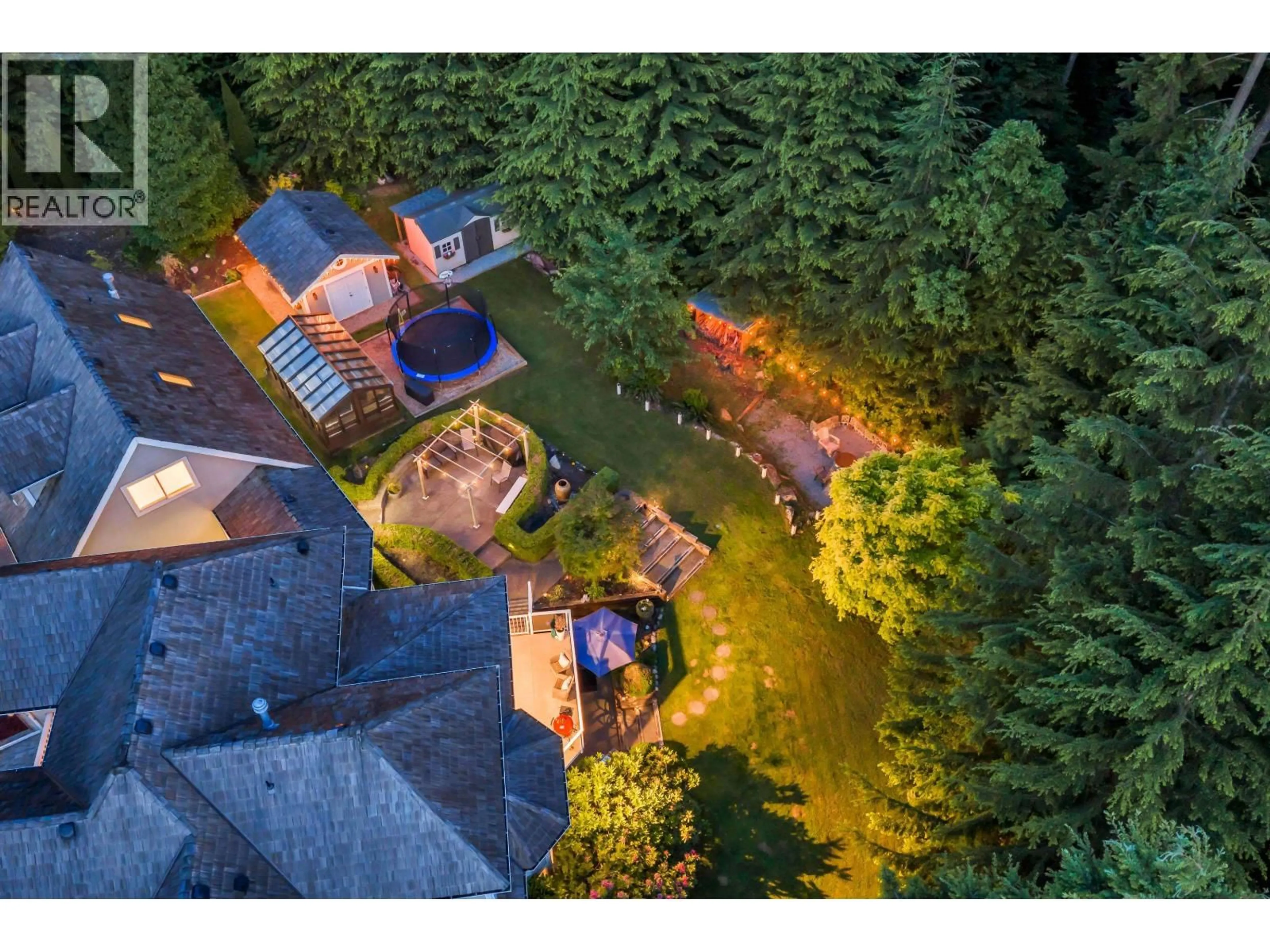 A pic from outside/outdoor area/front of a property/back of a property/a pic from drone, forest/trees view for 12595 266 STREET, Maple Ridge British Columbia V2W1C9