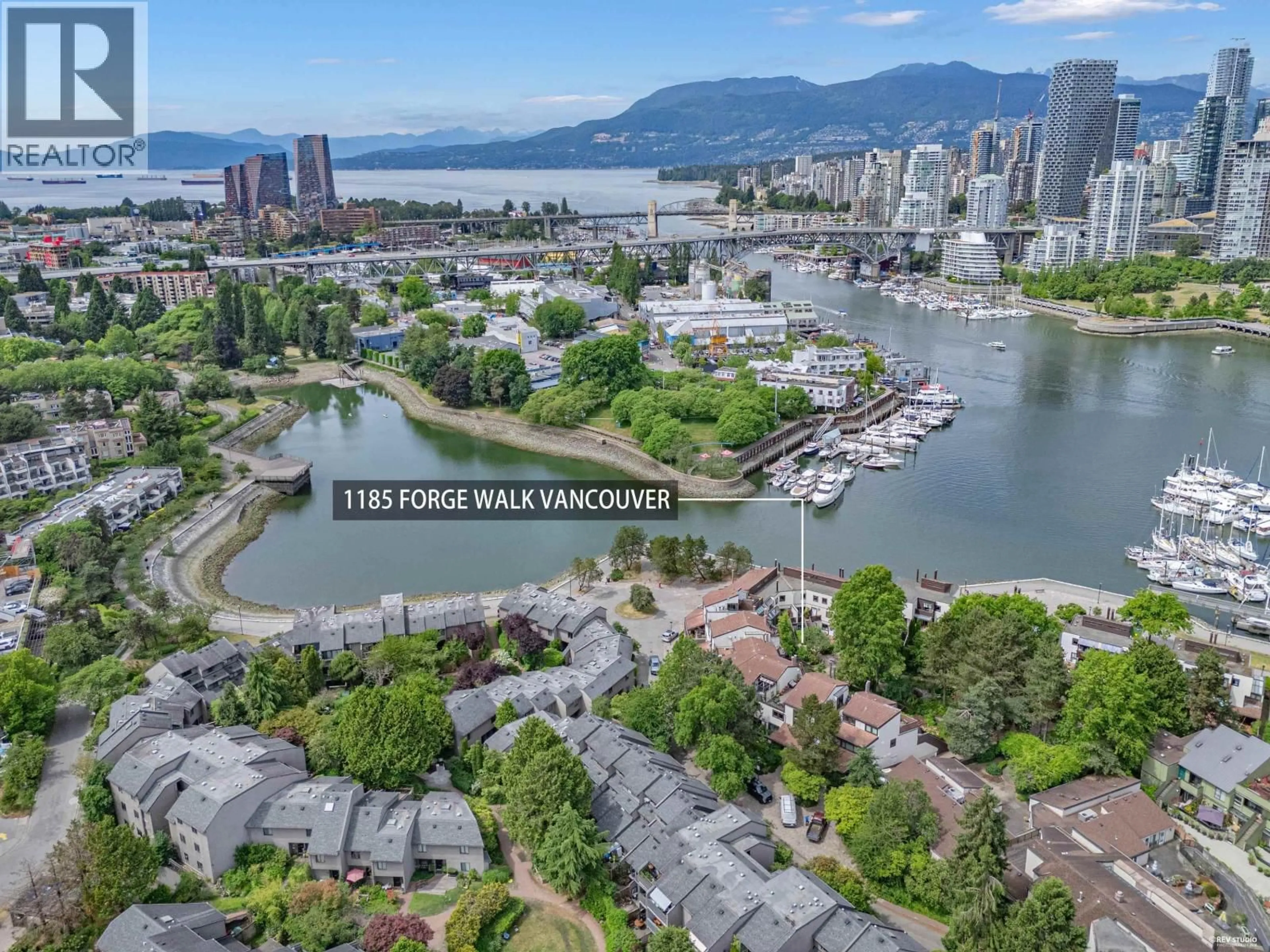 A pic from outside/outdoor area/front of a property/back of a property/a pic from drone, water/lake/river/ocean view for 1185 FORGE WALK, Vancouver British Columbia V6H3R1