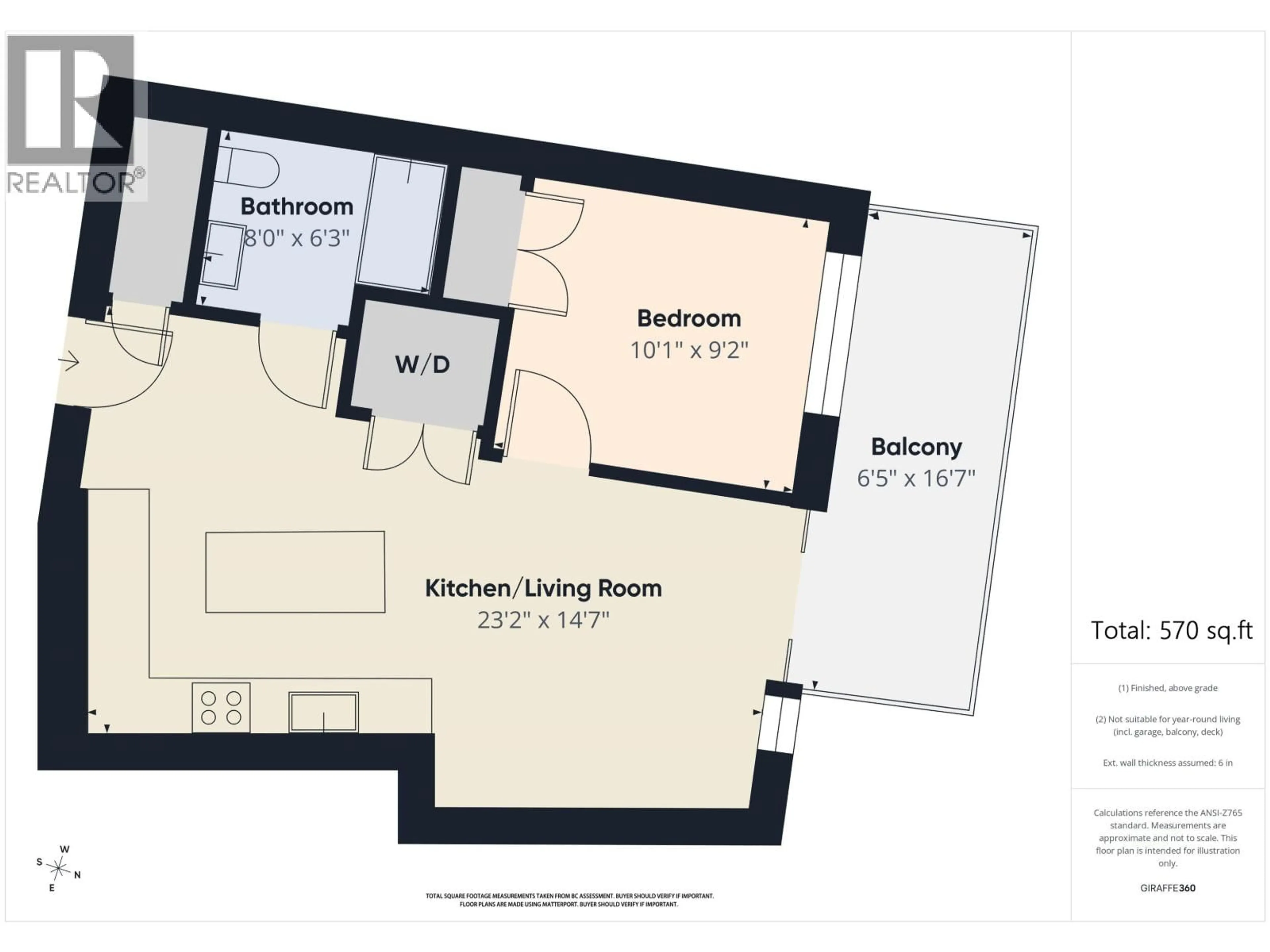 Floor plan for 637 - 6808 MINORU BOULEVARD, Richmond British Columbia V6Y0M7
