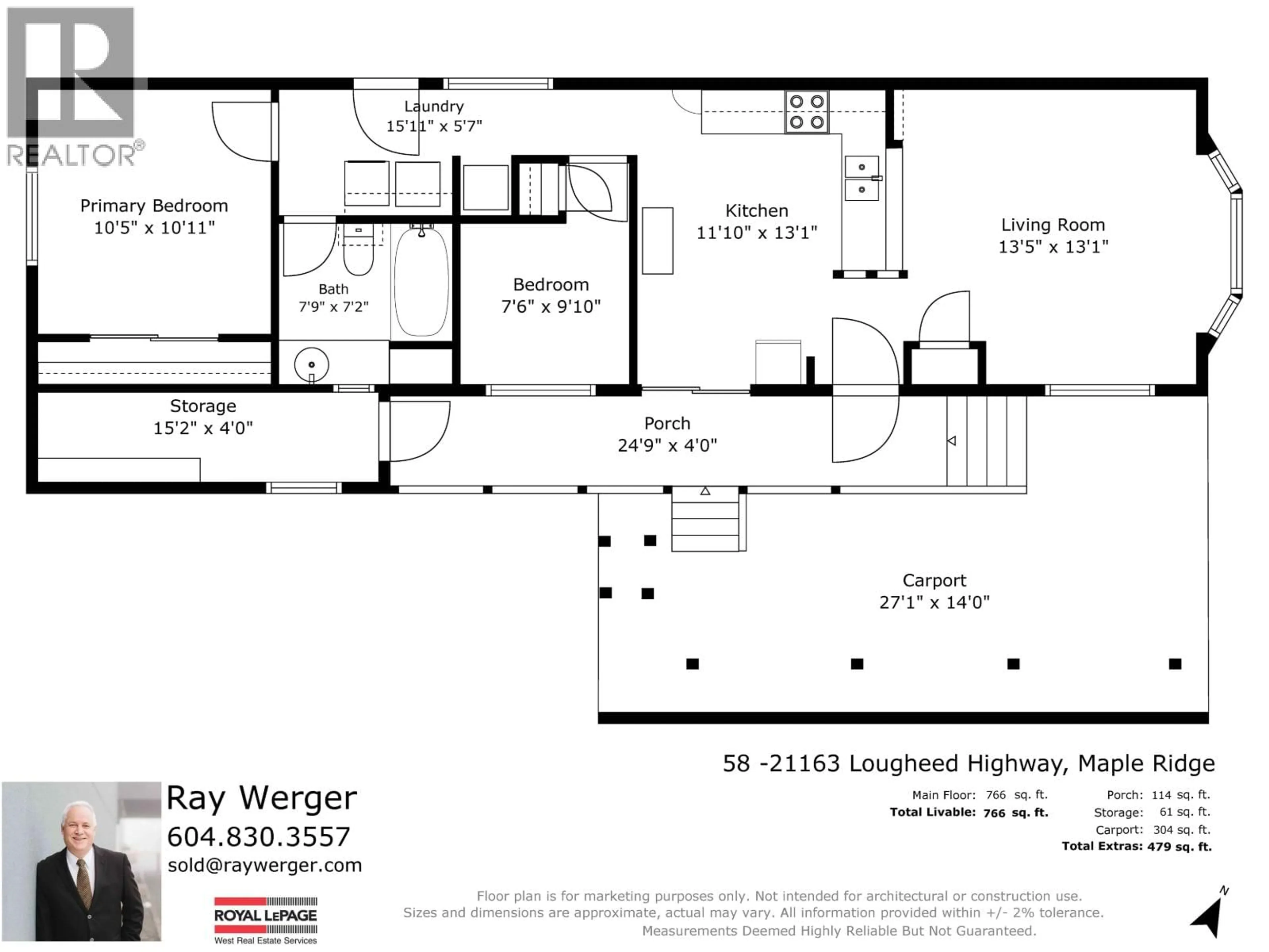 Floor plan for 58 - 21163 LOUGHEED HIGHWAY, Maple Ridge British Columbia V2X2R4