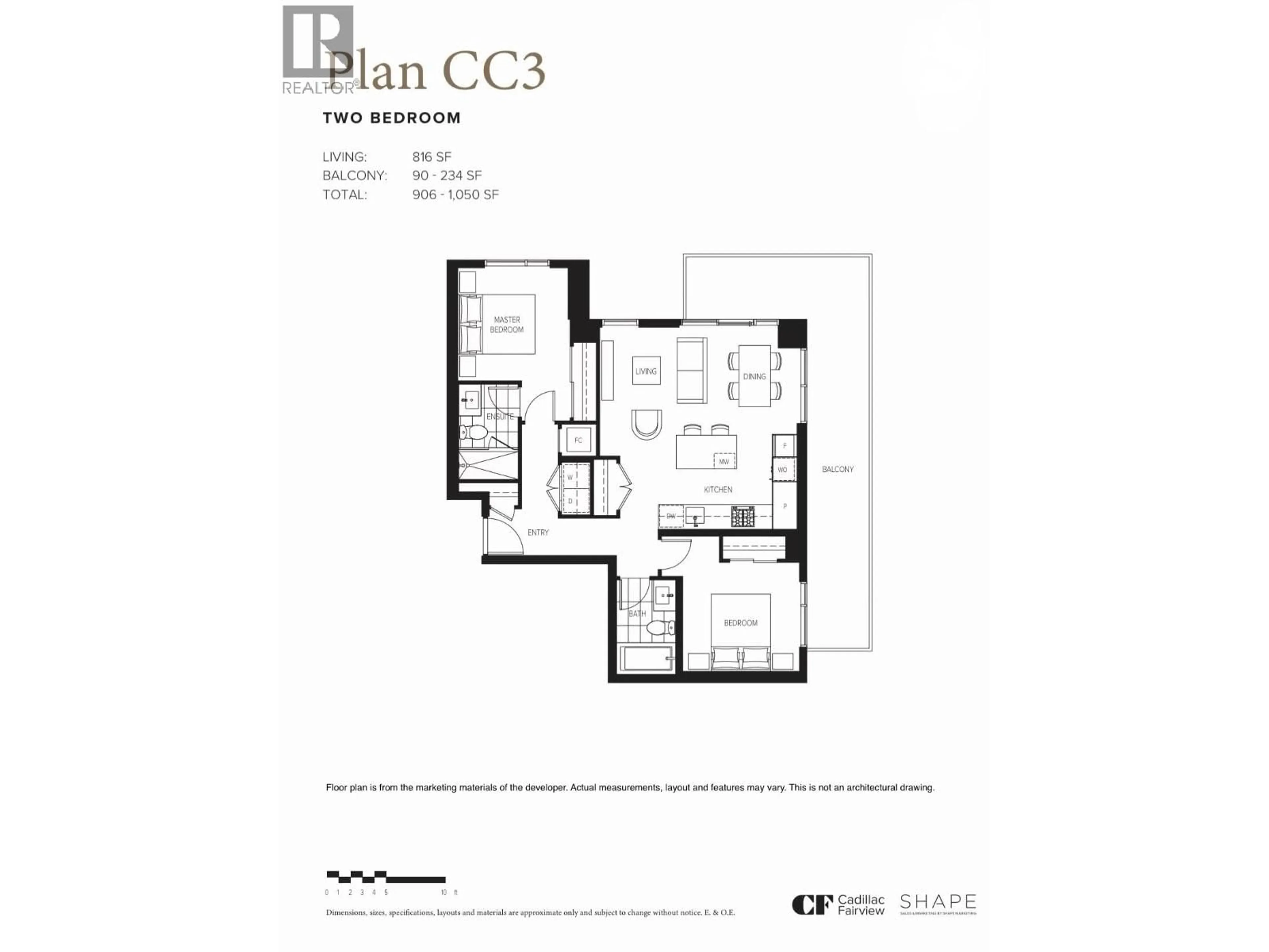 Floor plan for 701 - 6200 MINORU BOULEVARD, Richmond British Columbia V6Y0M9