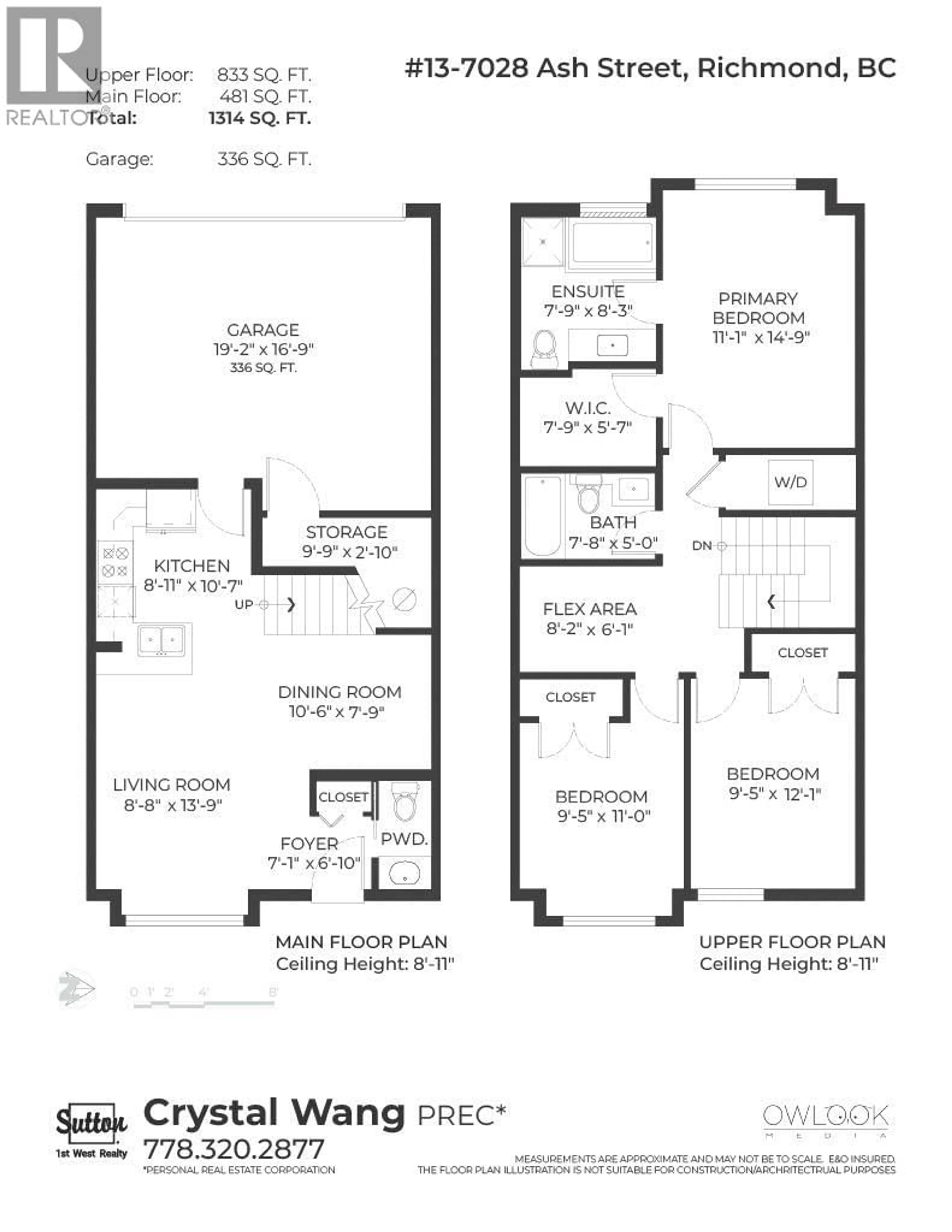 Floor plan for 13 - 7028 ASH STREET, Richmond British Columbia V6Y2S1