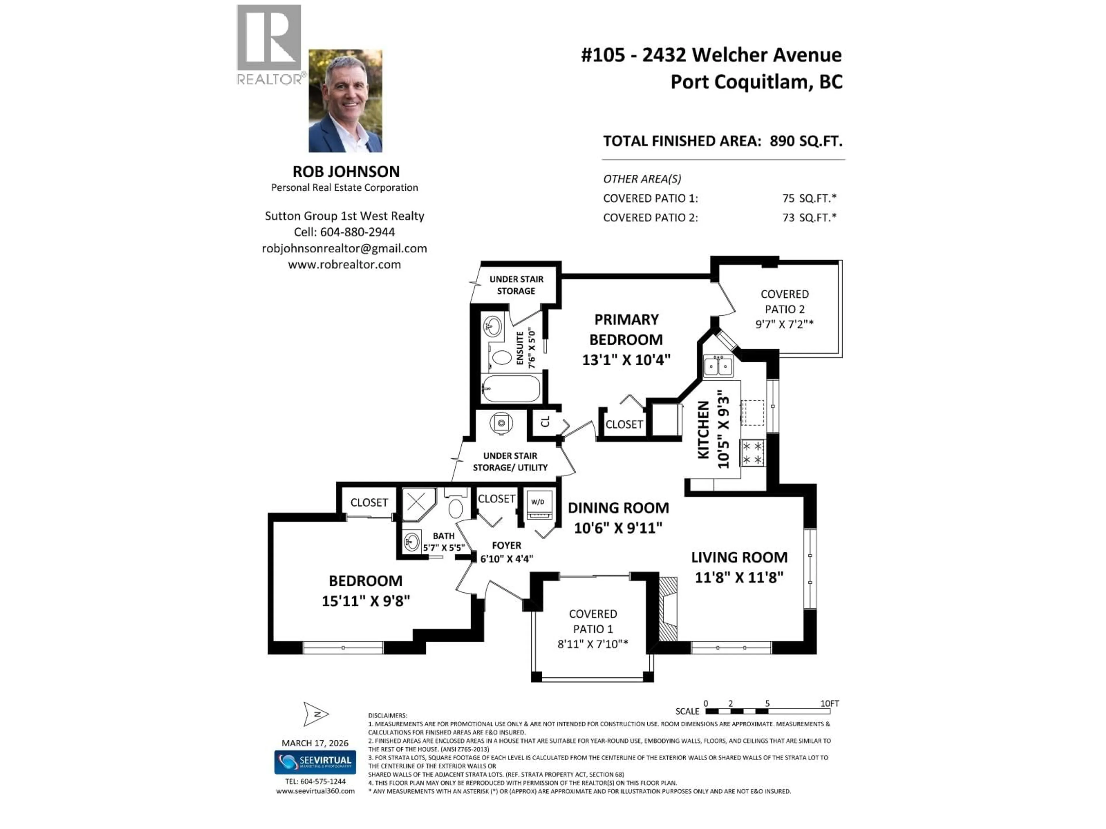 Floor plan for 105 - 2432 WELCHER AVENUE, Port Coquitlam British Columbia V3C1X7