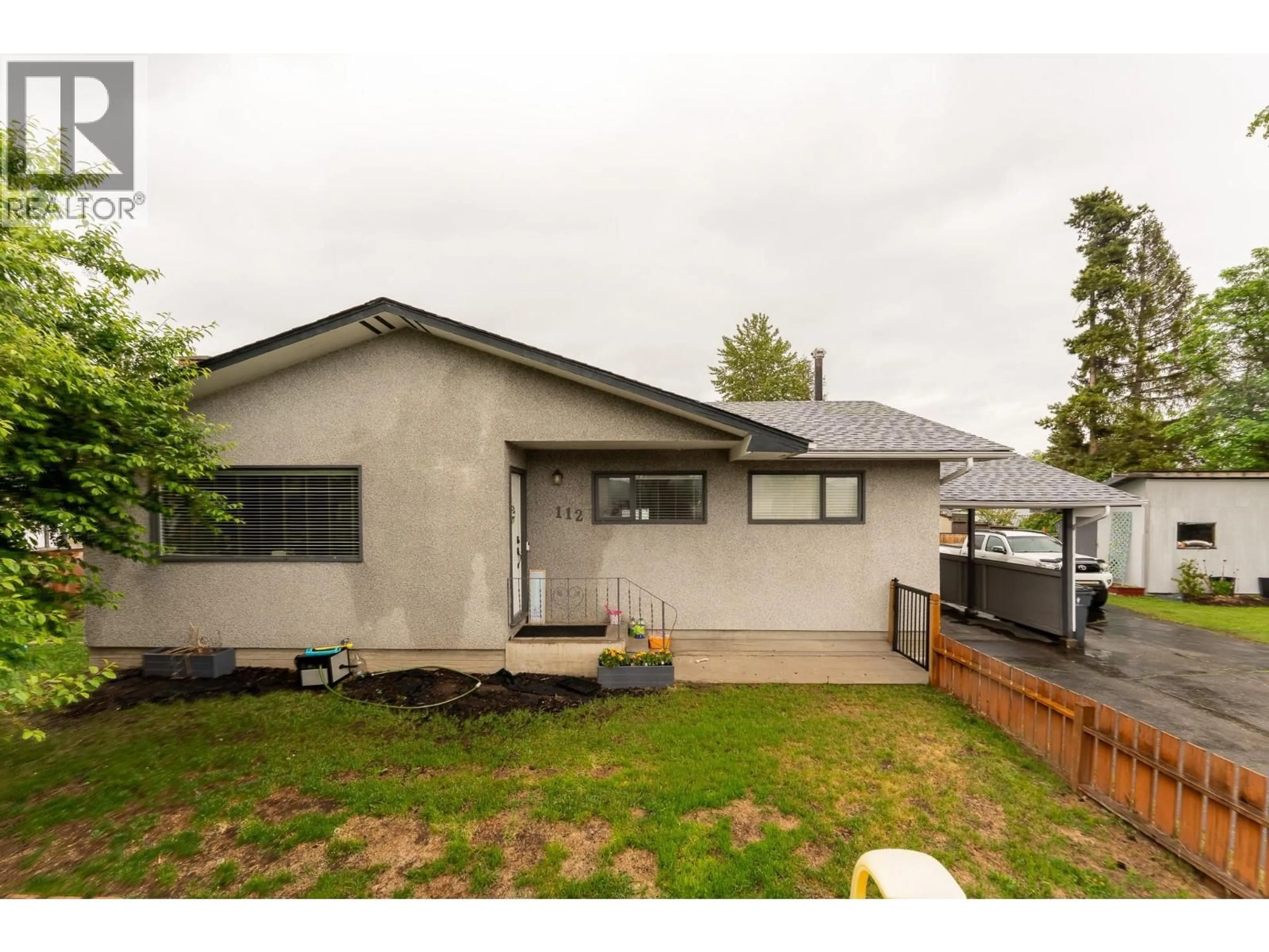 A pic from outside/outdoor area/front of a property/back of a property/a pic from drone, unknown for 112 MCQUEEN CRESCENT, Prince George British Columbia V2M4R8