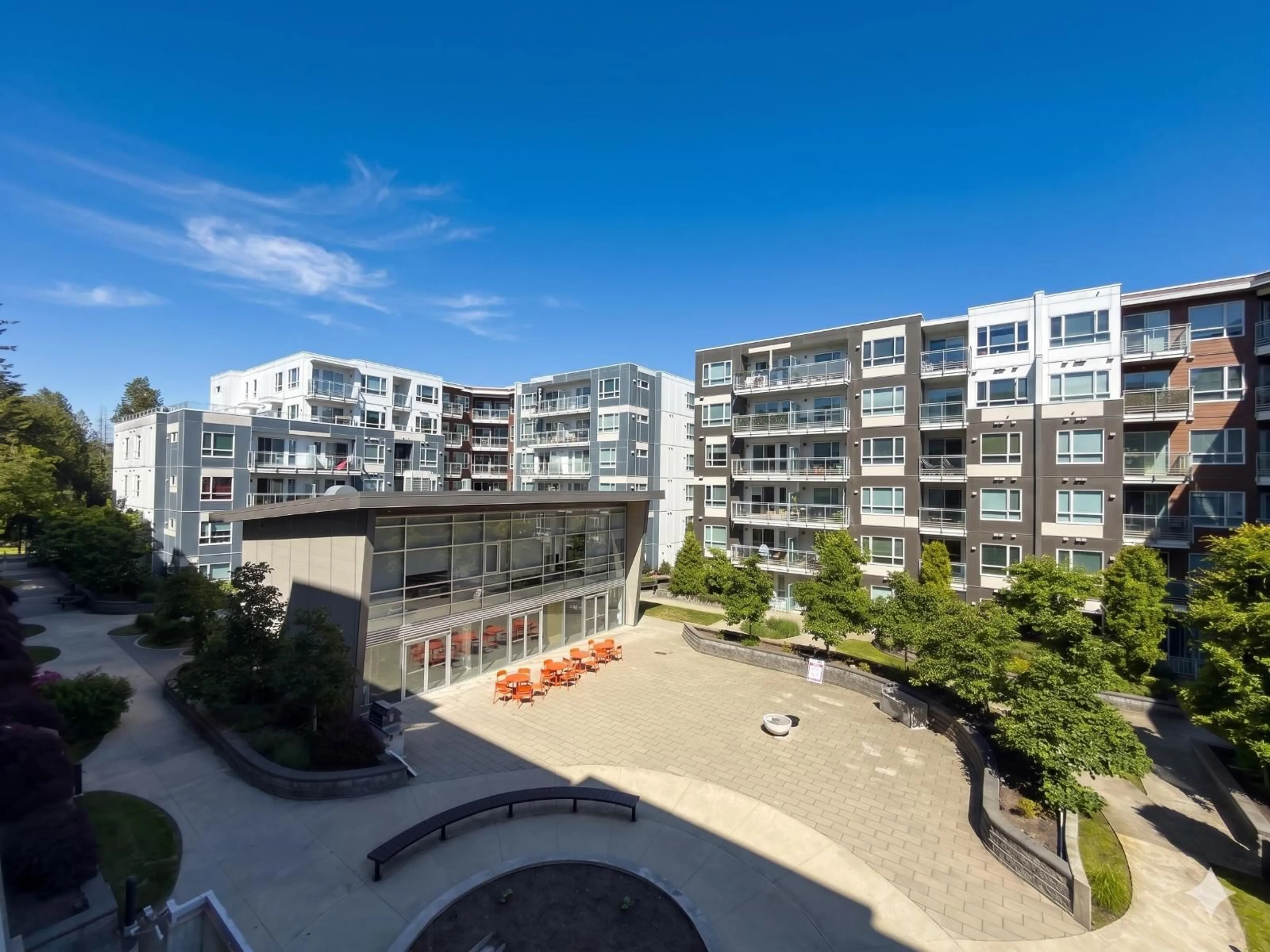 A pic from outside/outdoor area/front of a property/back of a property/a pic from drone, city buildings view from balcony for 304 - 13963 105 BOULEVARD, Surrey British Columbia V3T0M9