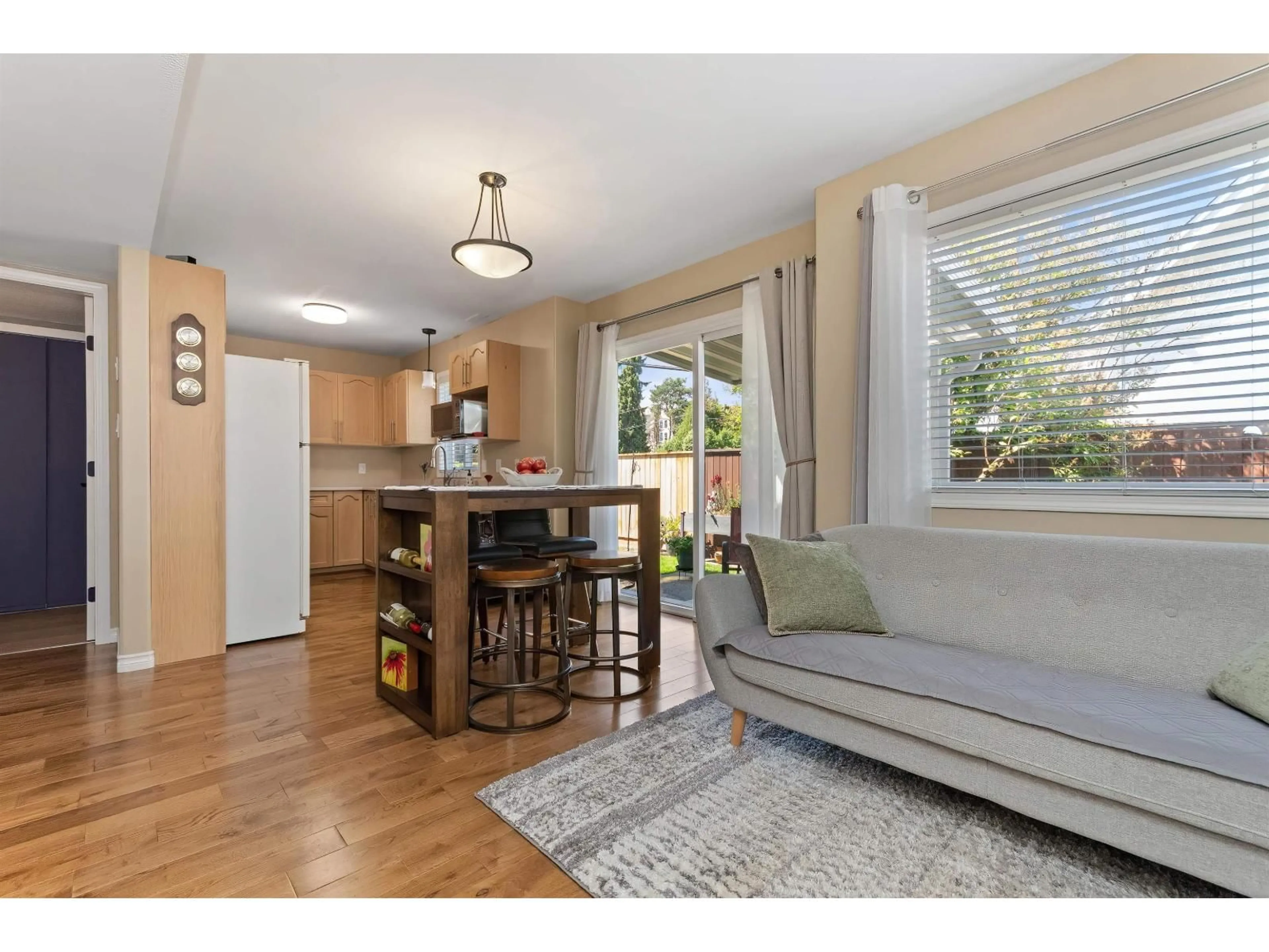 Open concept kitchen, wood/laminate floor for 12 - 9486 WOODBINE STREET, Chilliwack British Columbia V2P5S4