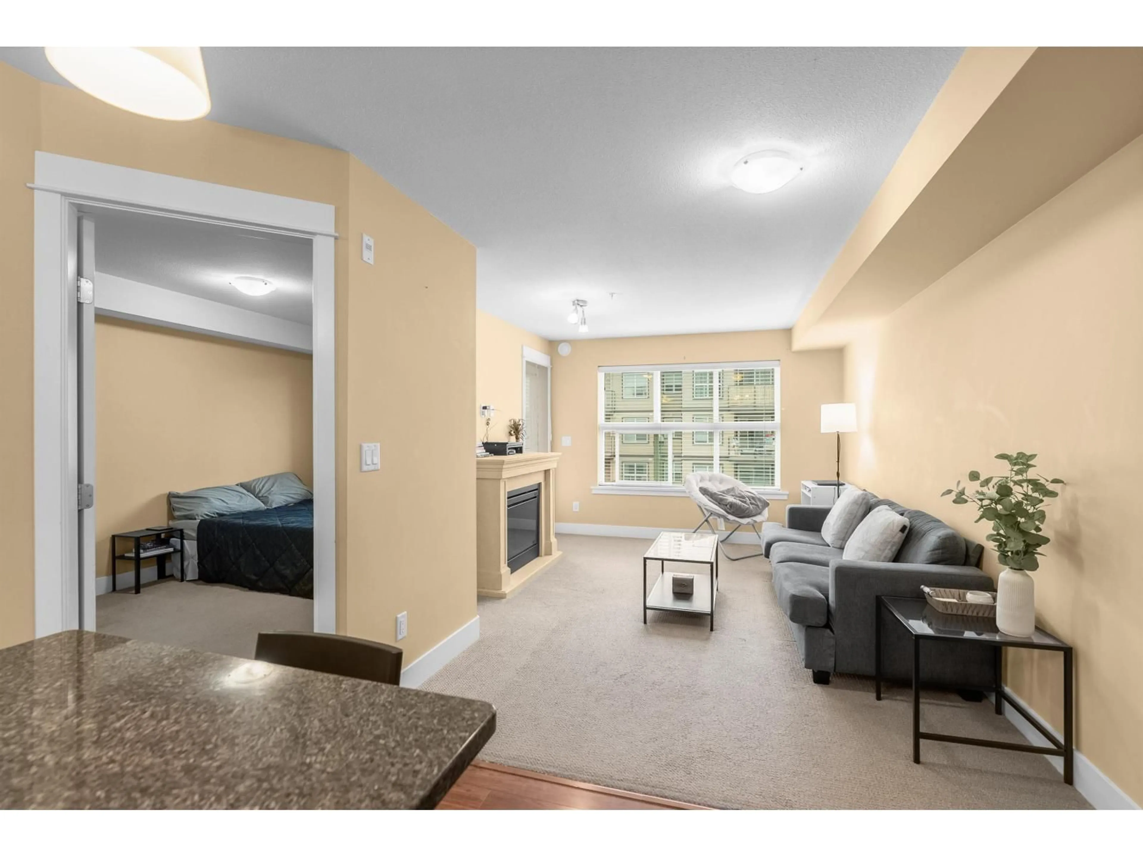 Living room with furniture, unknown for 302 - 30525 CARDINAL AVENUE, Abbotsford British Columbia V2T0A8