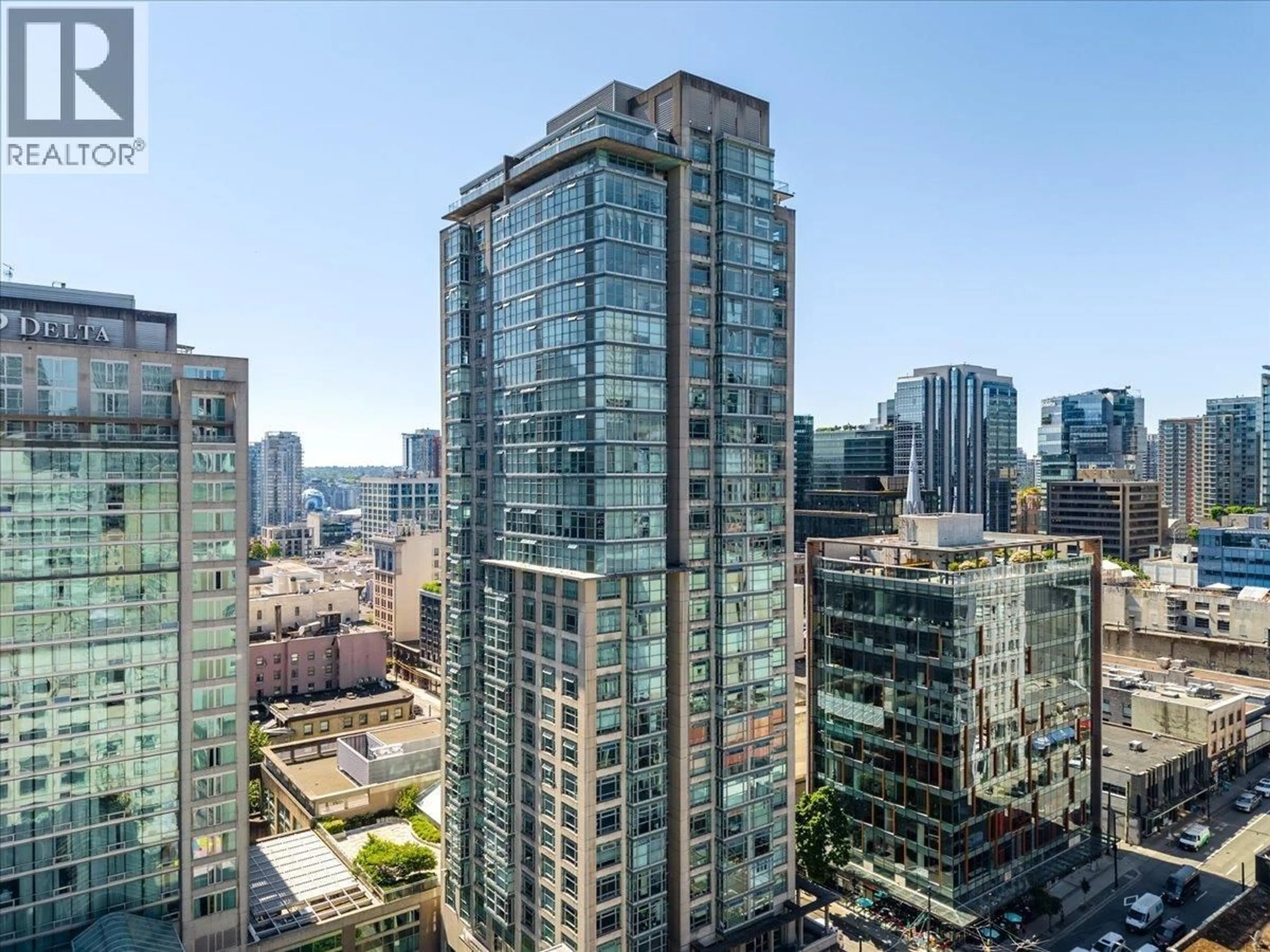 A pic from outside/outdoor area/front of a property/back of a property/a pic from drone, city buildings view from balcony for 2008 - 438 SEYMOUR STREET, Vancouver British Columbia V6B6H4