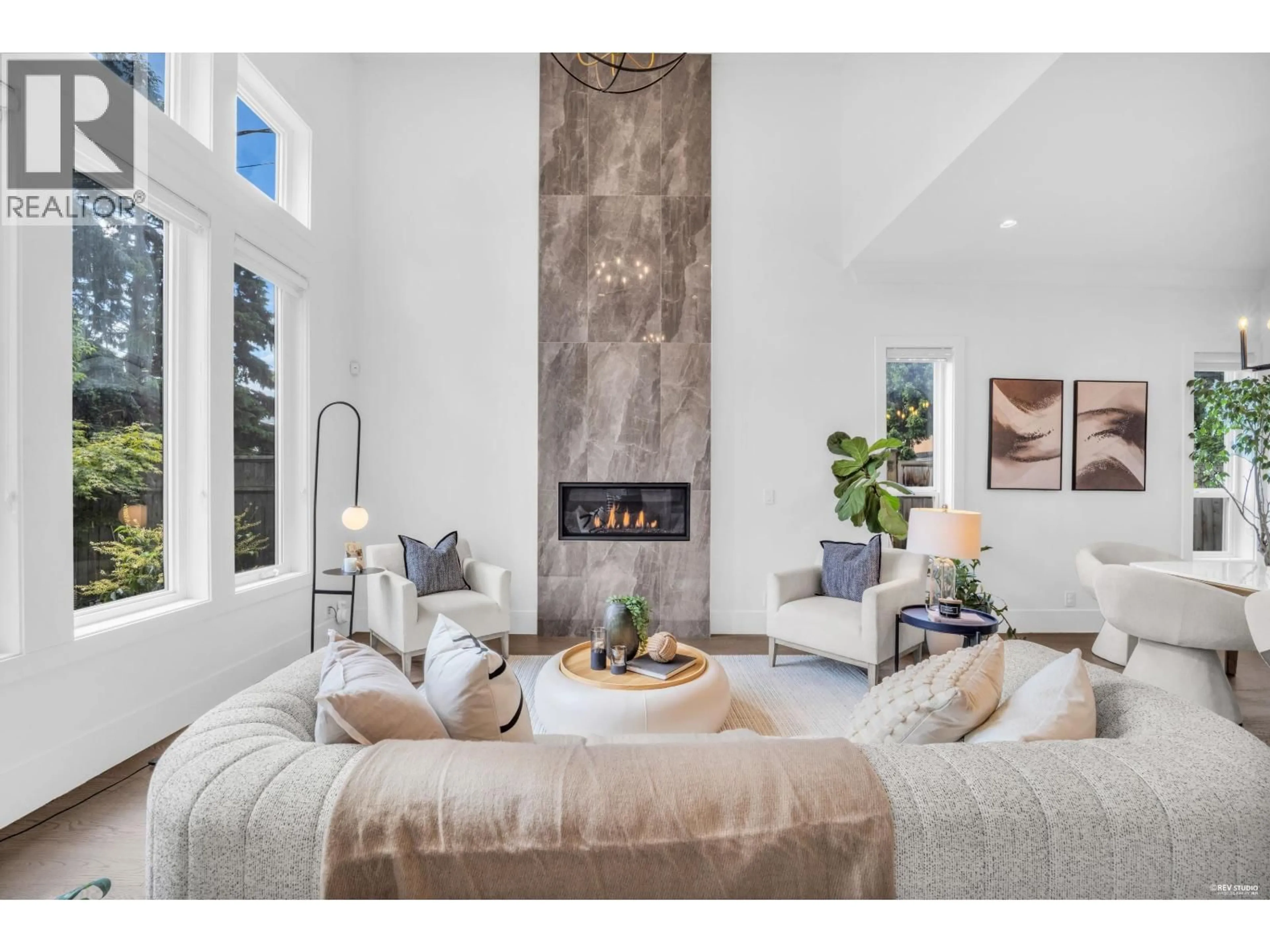 Living room with furniture, ceramic/tile floor for 8631 ODLIN CRESCENT, Richmond British Columbia V6X1G1