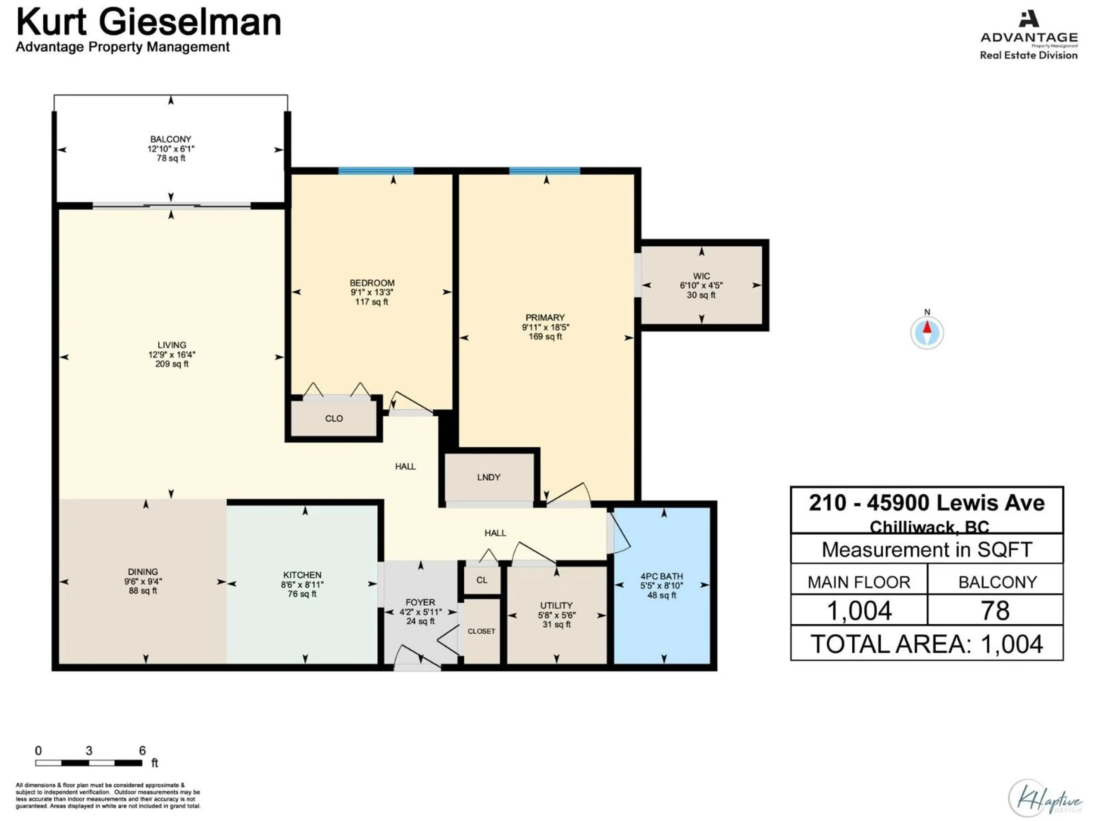 Floor plan for 210 - 45900 LEWIS AVENUE, Chilliwack British Columbia V2P3C2