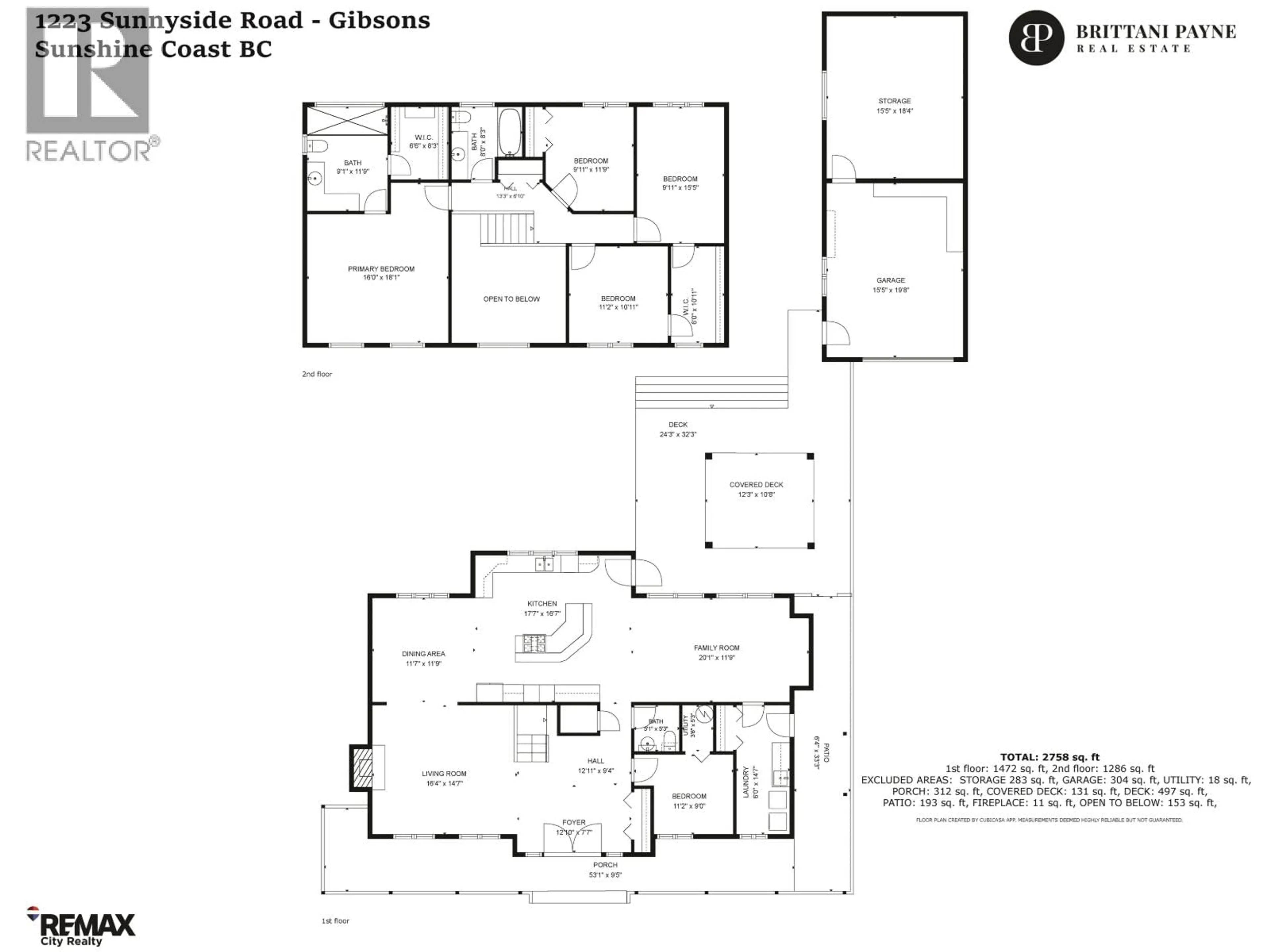Floor plan for 1223 SUNNYSIDE ROAD, Gibsons British Columbia V0N1V3