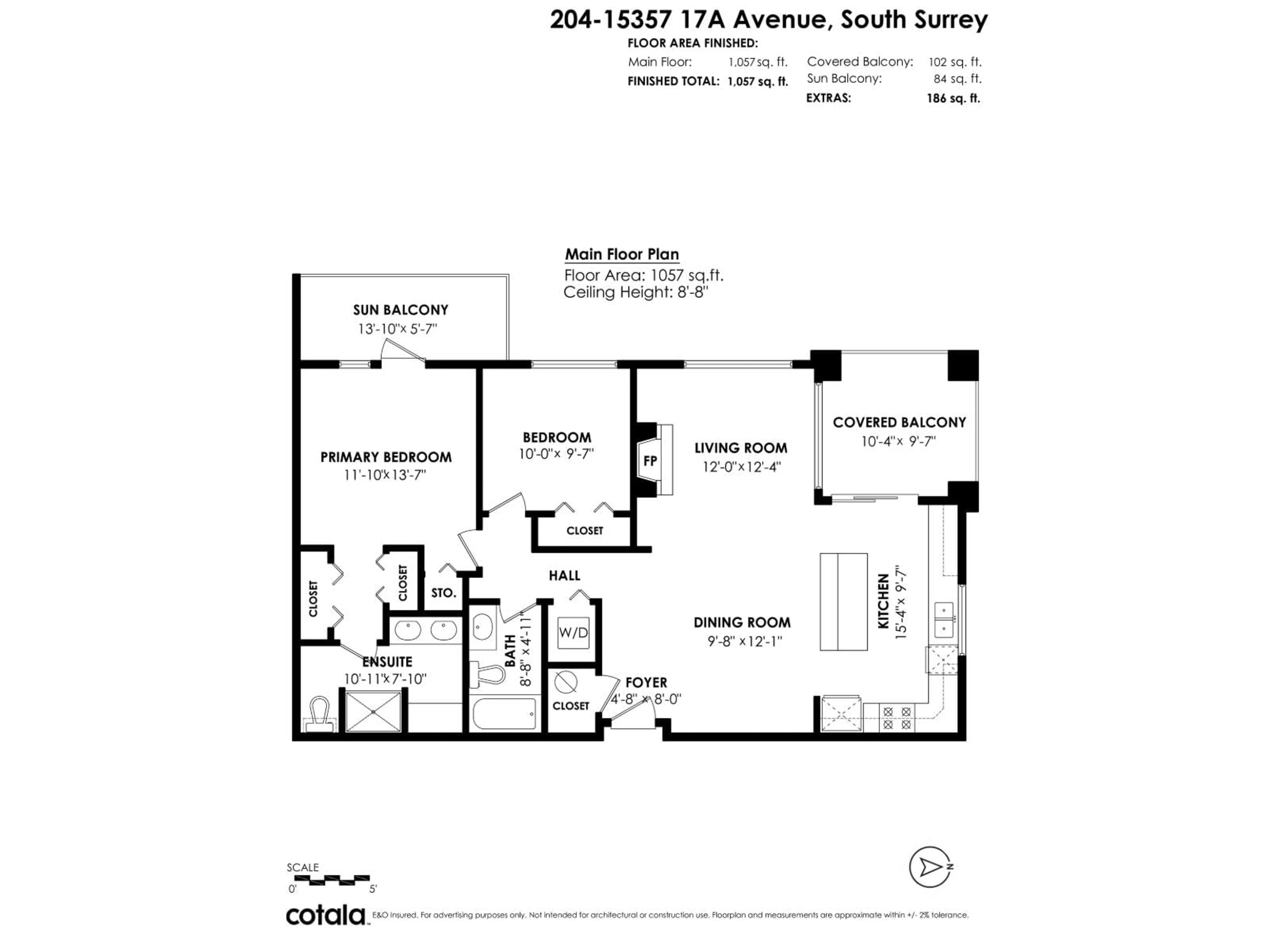 Floor plan for 204 - 15357 17A AVENUE, Surrey British Columbia V4A1V4