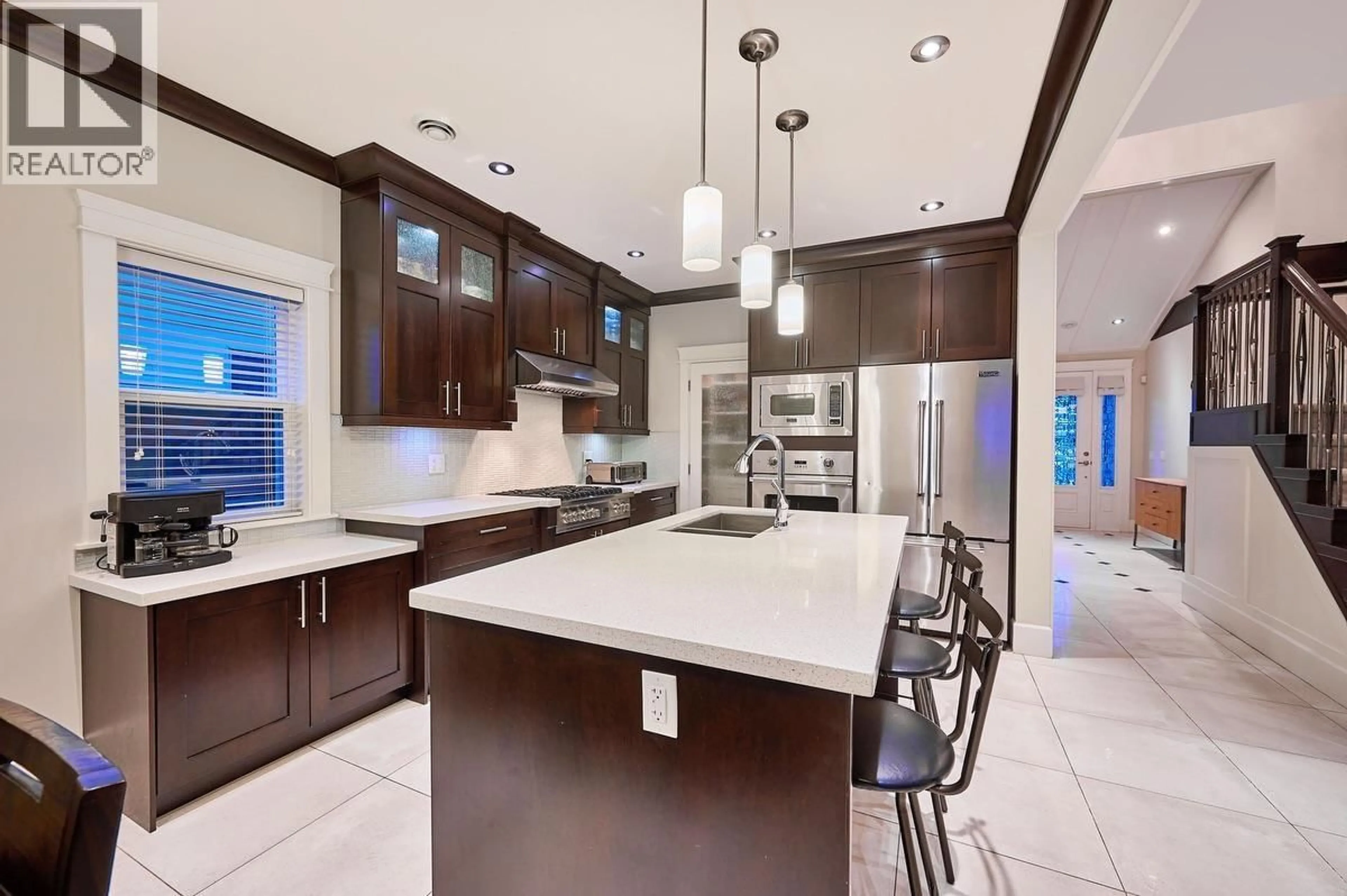 Contemporary kitchen, ceramic/tile floor for 4557 SAVOY STREET, Delta British Columbia V4K1P4