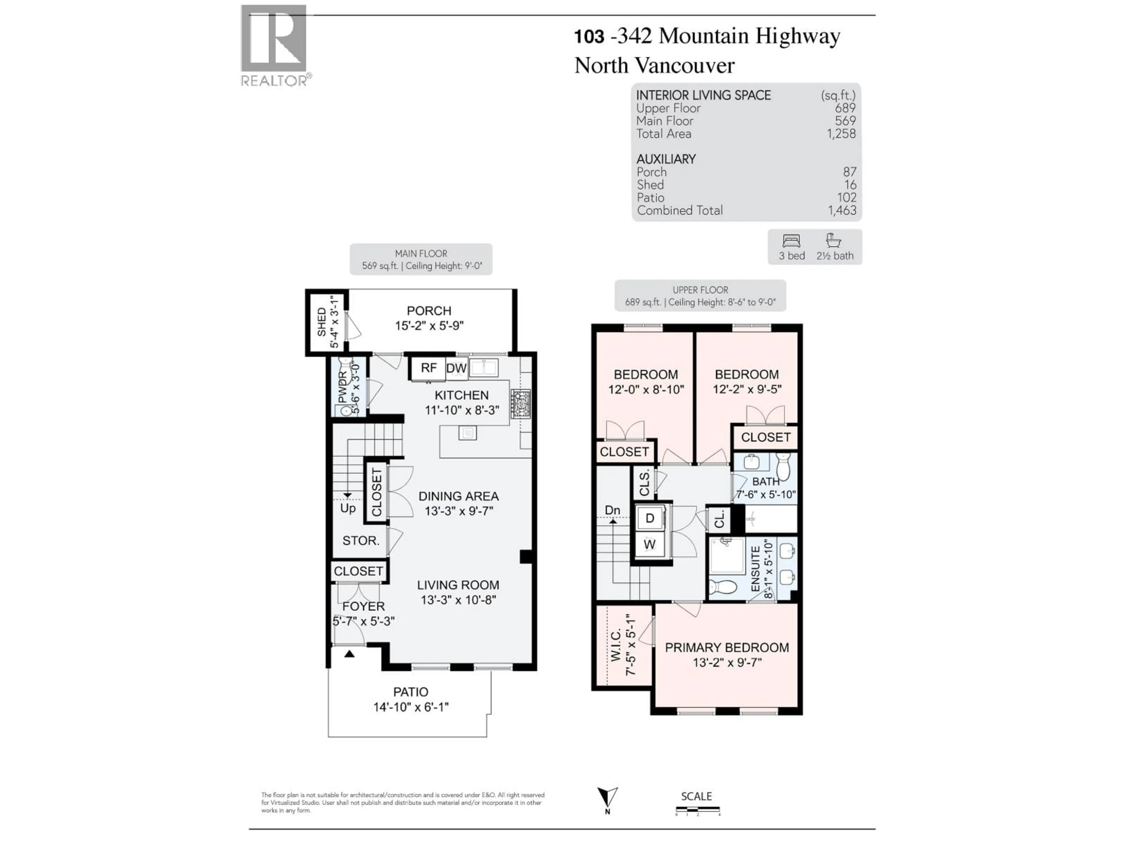 Floor plan for 103 - 342 MOUNTAIN HIGHWAY, North Vancouver British Columbia V7J2K8