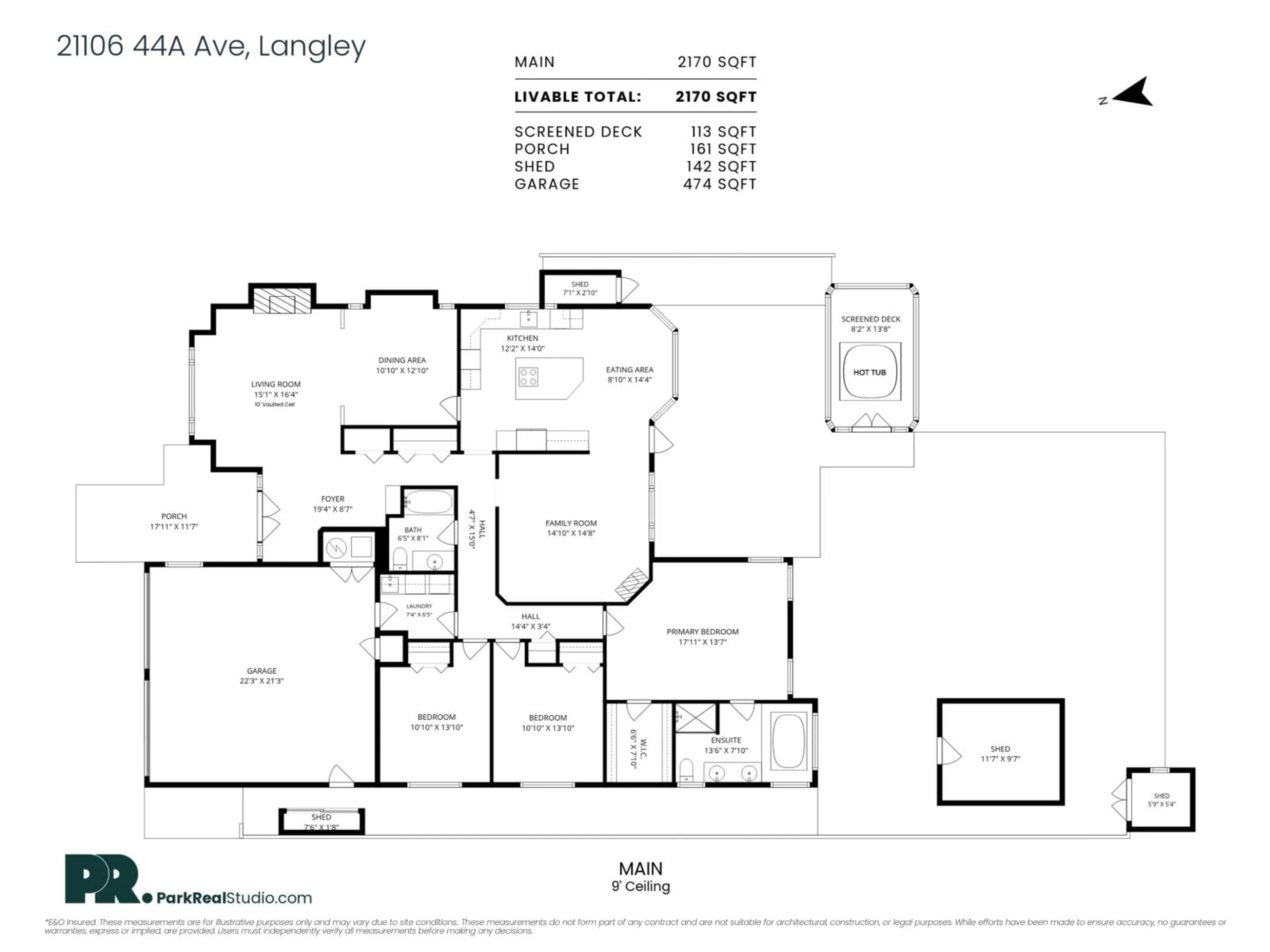 Floor plan for 21106 44A AVENUE, Langley British Columbia V3A8P9